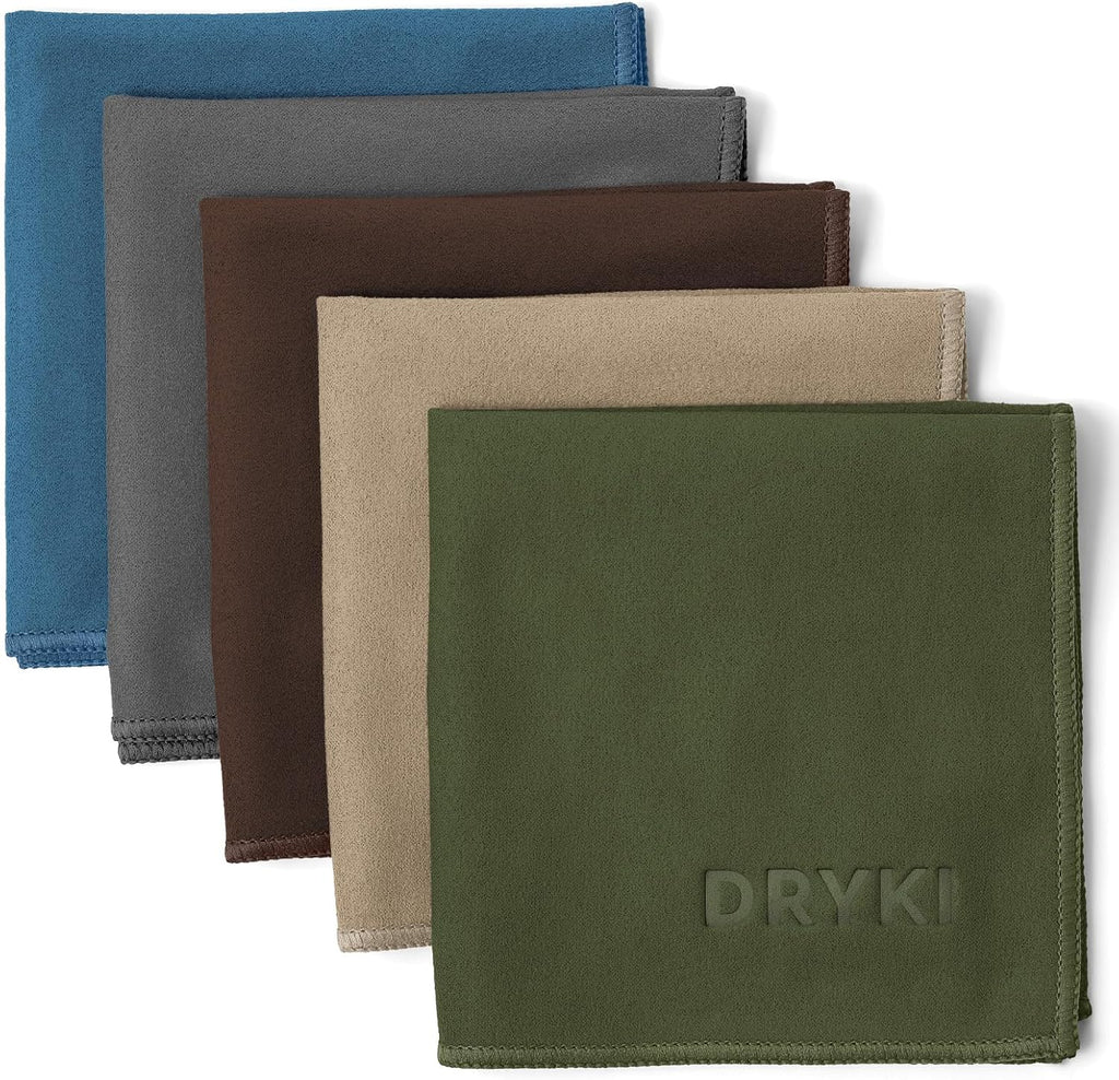DRYKI Sweat Absorbing Handkerchiefs - The Original Sport Microfiber Hankies for Wicking Sweat from Hands, Face, Body