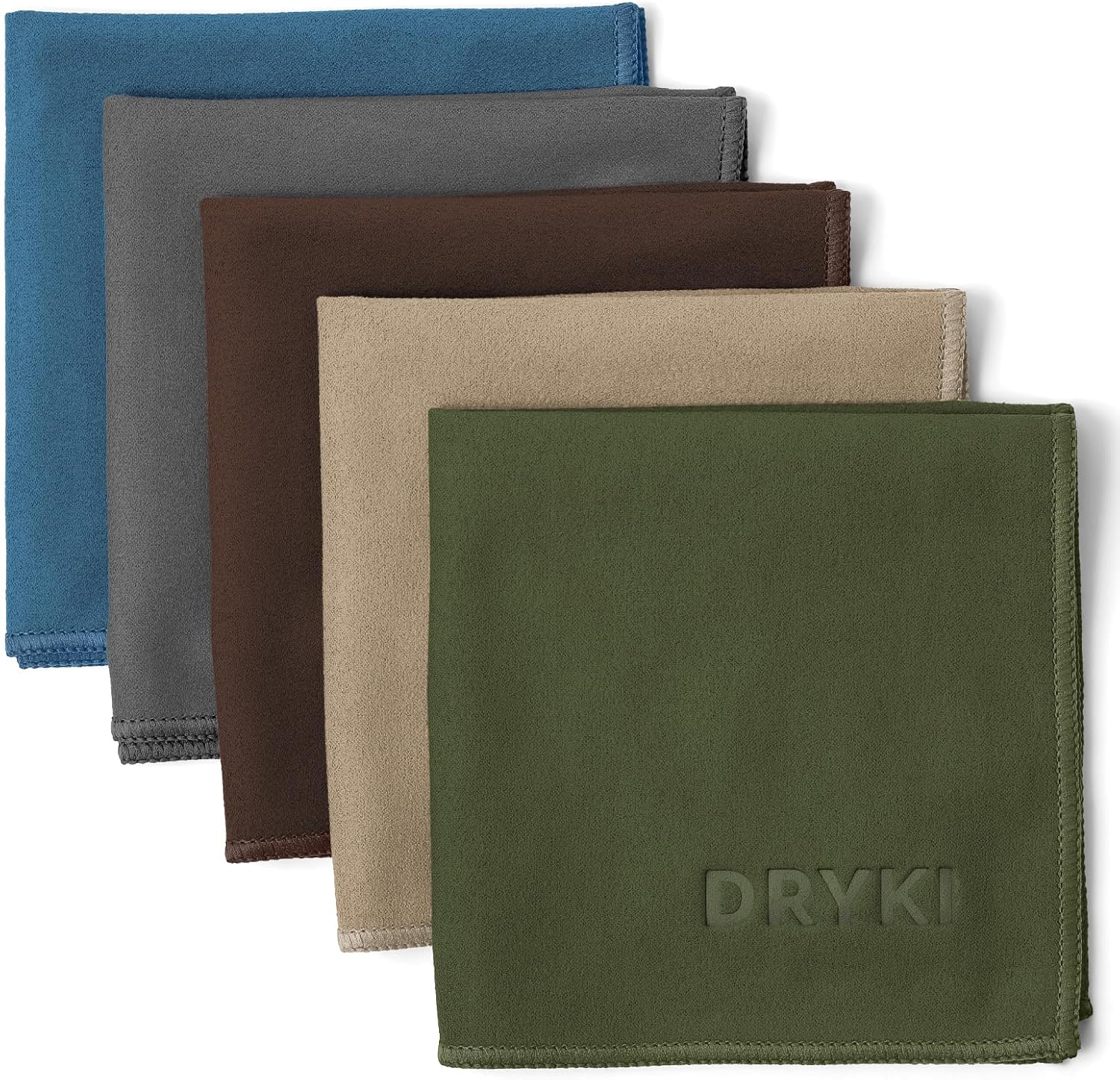 DRYKI Sweat Absorbing Handkerchiefs - The Original Sport Microfiber Hankies for Wicking Sweat from Hands, Face, Body