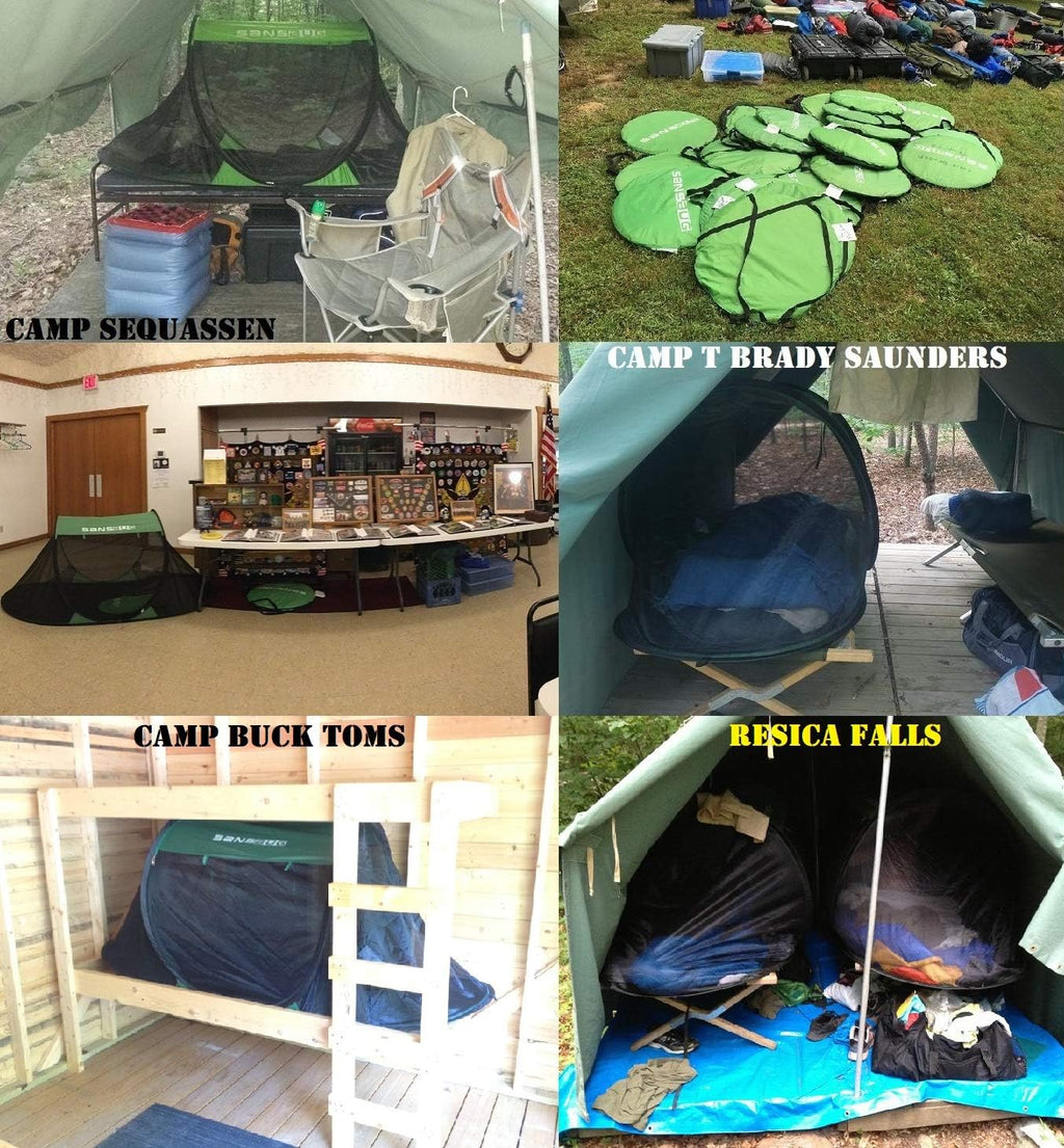 SANSBUG Screen Tent for One Person (Instant Pop up, Strong No-See-um Mesh, Durable Tarp Floor)