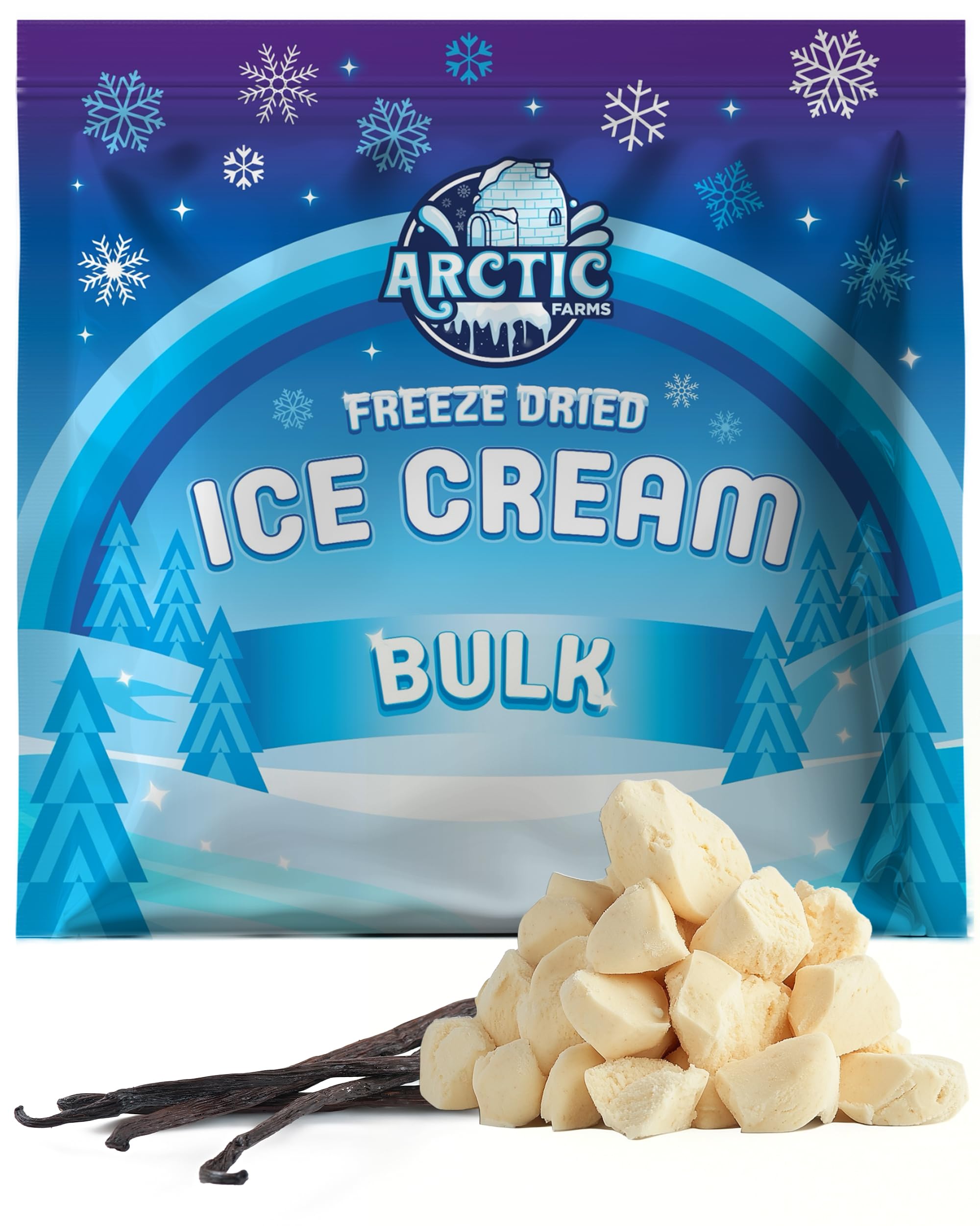 Arctic Farms Freeze Dried Ice Cream Bits Bagged and Boxed - Does Not Melt (1lb, S'mores)