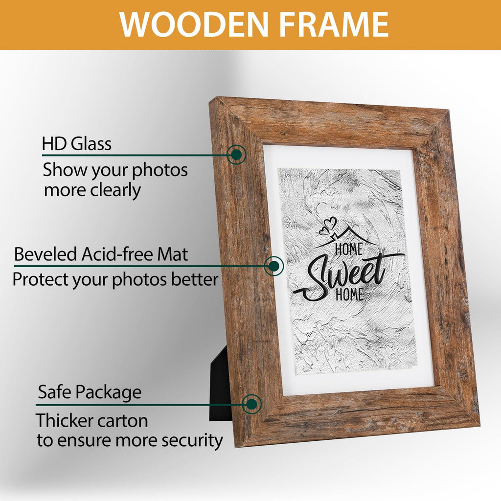 Califortree Black 11x14 Picture Frame - Display Photos 8x10 with Mat or 11x14 Without Mat - HD Glass Inside, Set of 2