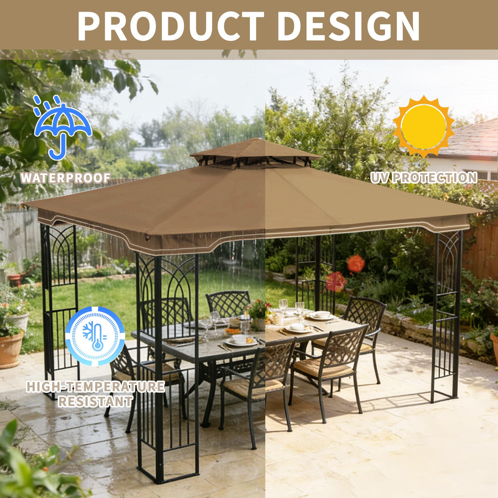 SCOCANOPY Replacement Gazebo Canopy Compatible with 10 x 12 Regency II Patio Gazebo Model L-GZ798PST,A101004104,A101004105,(Forest Green)