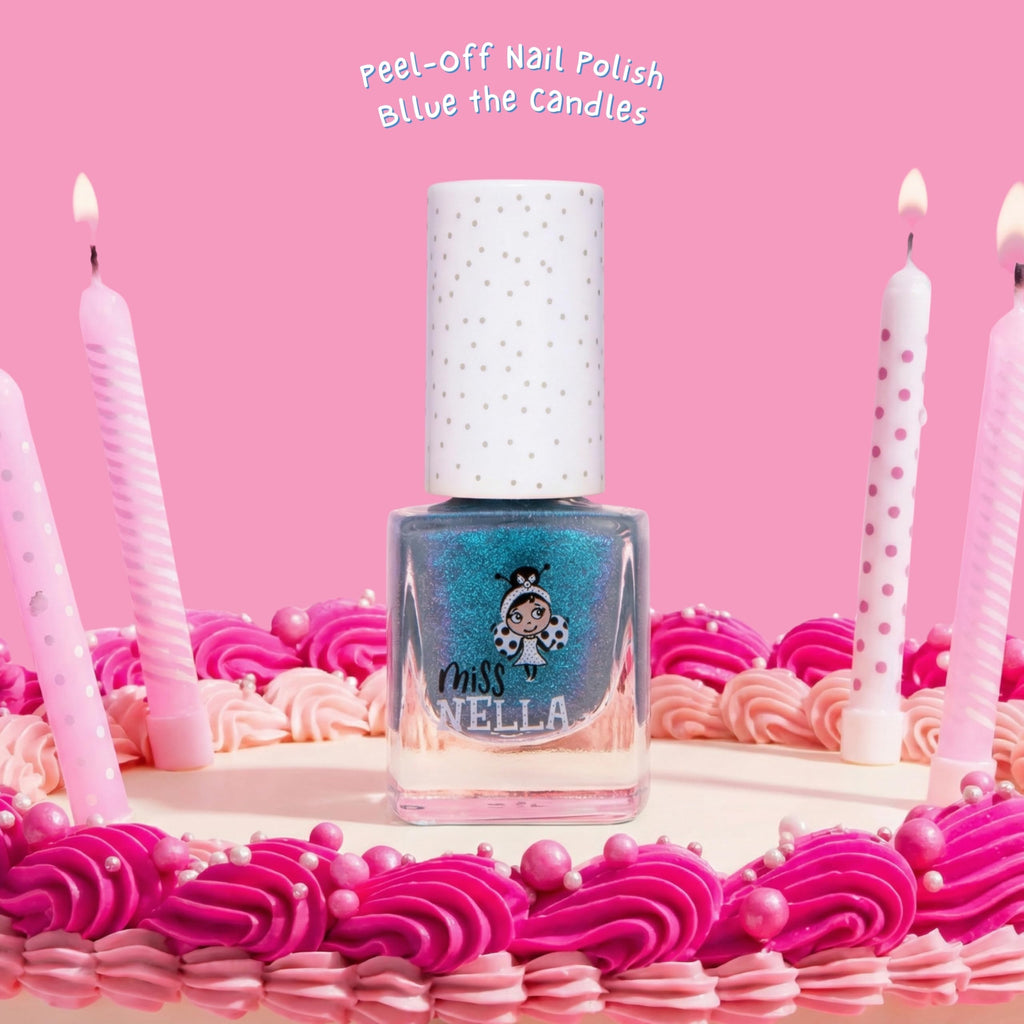 MISS NELLA ABRACADABRA – Safe Special sparkly pink Nail Polish for Kids, Non-Toxic & Odor Free Formula for Children and Toddlers, Natural Water Based for Easy Peel Off (Abracadabra)