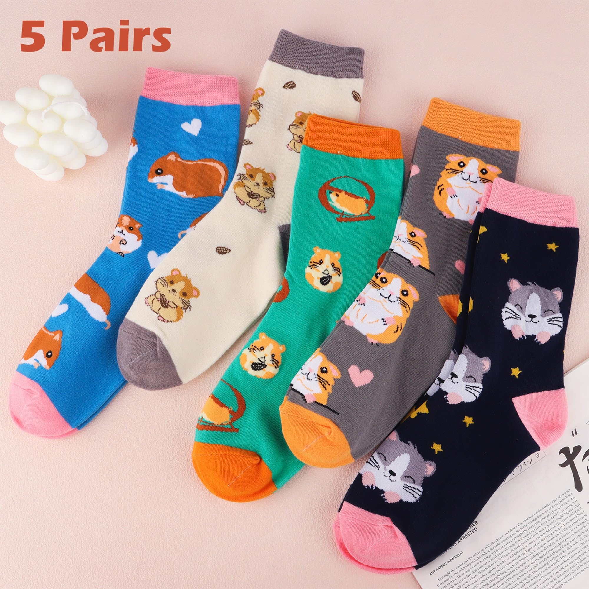 Jeasona Women's Cute Socks Funny Christmas Birthday Gifts for Women Mom Teenage Girls