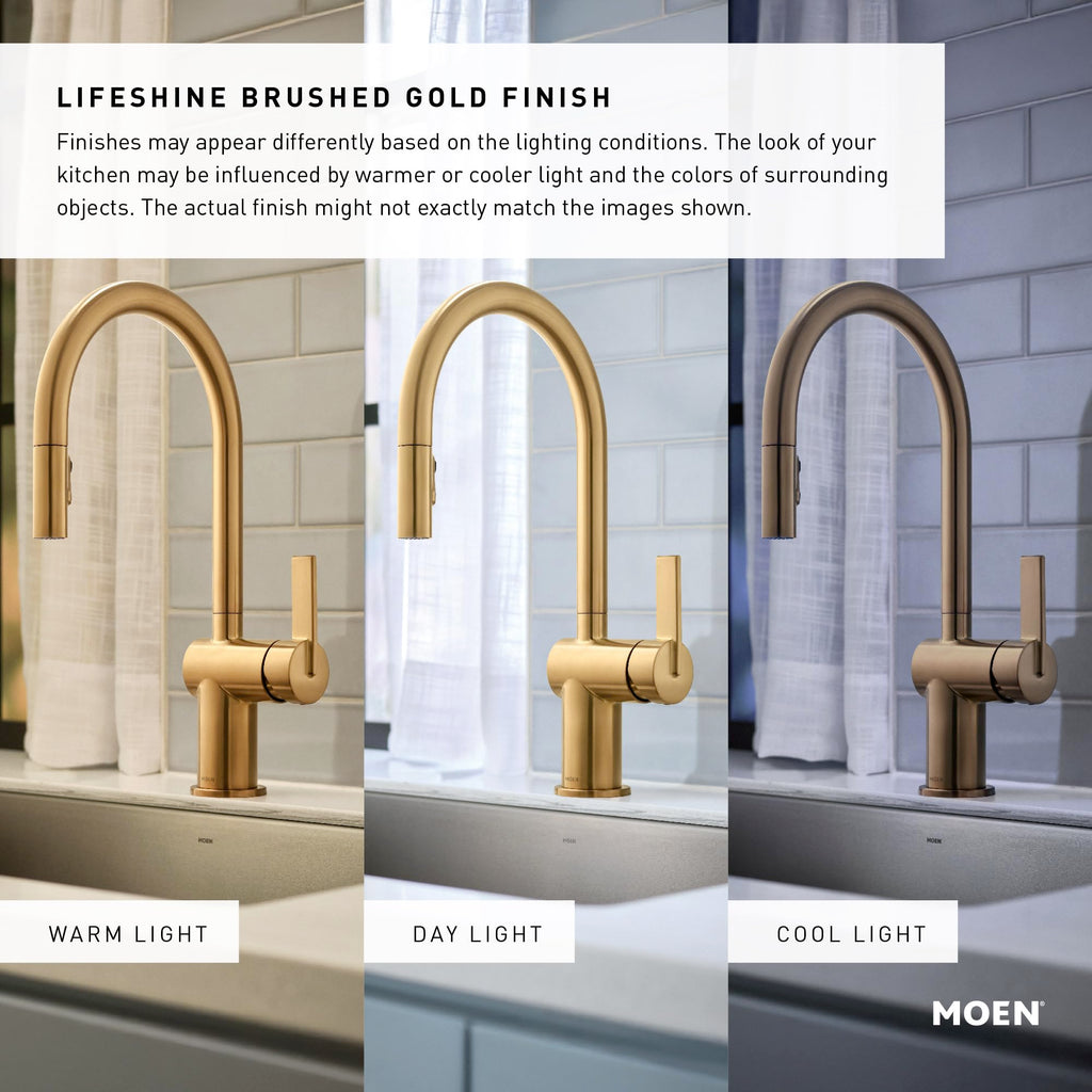 Moen Align Brushed Gold 18-Inch Modern Single -Towel Bar, YB0418BG