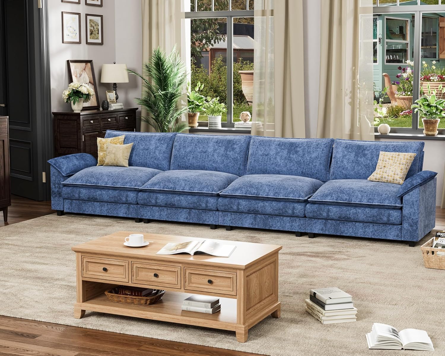 Homall 80" Modular Sectional Sofa, Loveseat Sofa Couch with Double-Layer Cushion, DIY Combination Chenille Deep 2-Seat Cloud Couch for Living Room, Apartment (Bright Grey, Loveseat Sofa)