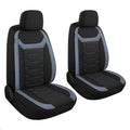 AOKAOK 3D Air-Mesh Car Seat Covers Full Set, Breathable and Split Bench Compatible Seat Covers for Cars, Universal Car Interior Covers for Most Cars Sedan Truck SUV(Black/Blue)
