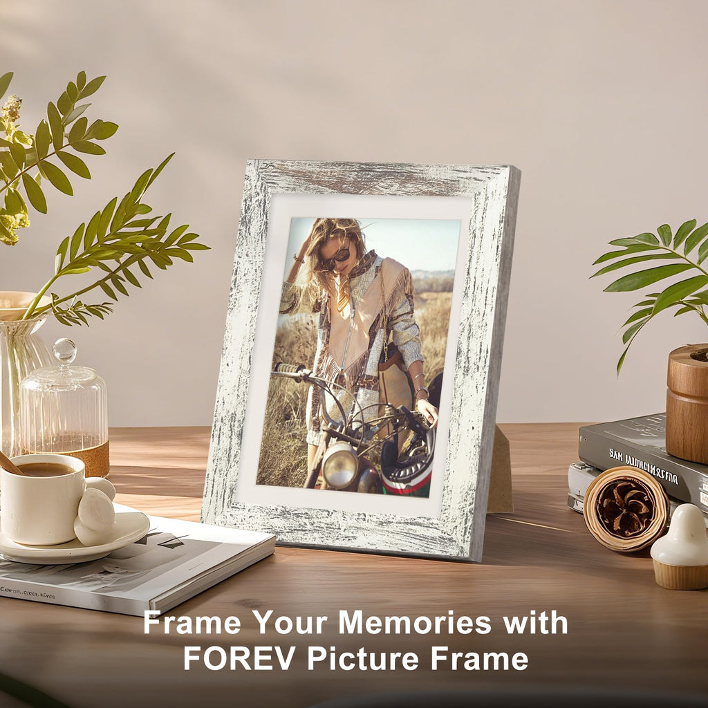 TOFOREVO Picture Frames 4x4 Set of 2 Black Wood Grain Photo Frame for Gallery Wall Mounting or Tabletop Display