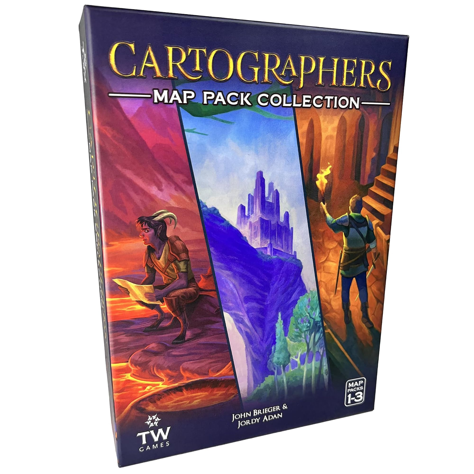 Cartographers Board Game | Award-Winning Game of Map Drawing | Strategy Flip and Write Family Game of Fantasy Cartography | 30-45 Minutes for 1-99 Players Ages 10+ | Thunderworks Games