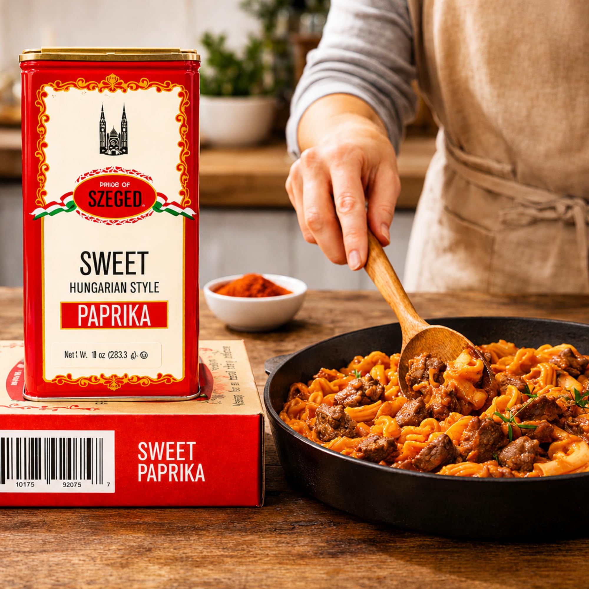 Pride of Szeged Hot Paprika Powder, Bright Red, 4 oz. Tin, 1-Count