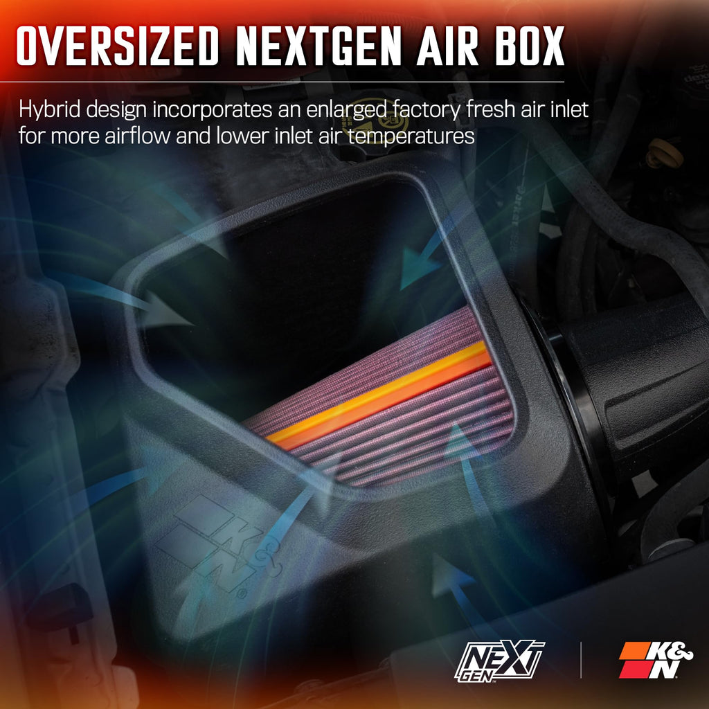 K&N Cold Air Intake System: High-Flow Air Filter, Increase Performance & Towing: Compatible with 2009-2014 Chevy/GMC/Cadillac Silverado, Suburban, Tahoe, Sierra, Yukon, Escalade, Avalanche, 57-3070