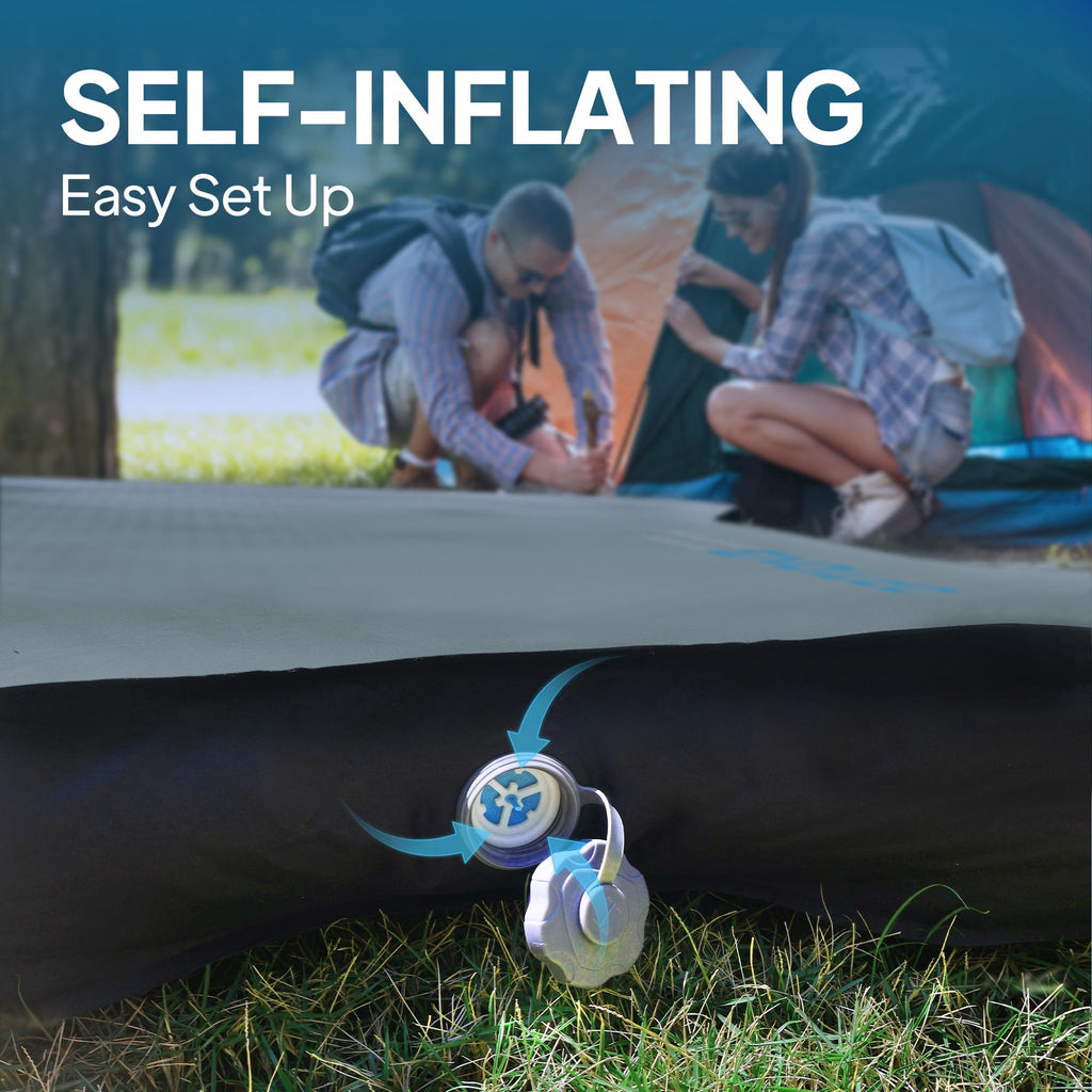 Lost Horizon Truck Bed Camping Air Mattress with Foam, Self Inflating Sleeping Pad for Tacoma 5FT with Pump Sack, 4.5" Thick