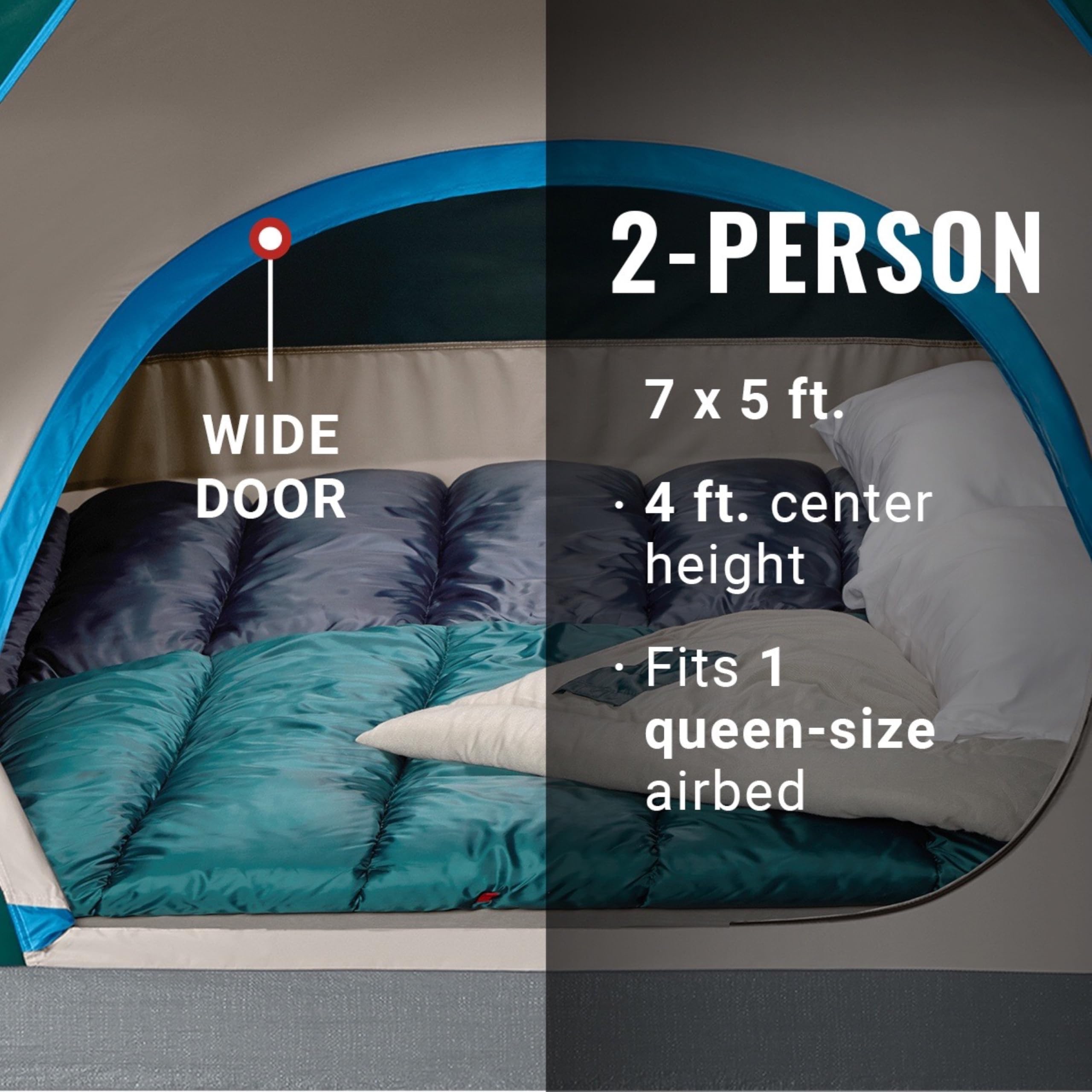 Coleman Skydome Camping Tent with 5 Minute Setup, 2/4/6/8 Person Weatherproof Tent with Rainfly & Carry Bag, 20% More Headroom Than Traditional Canopies