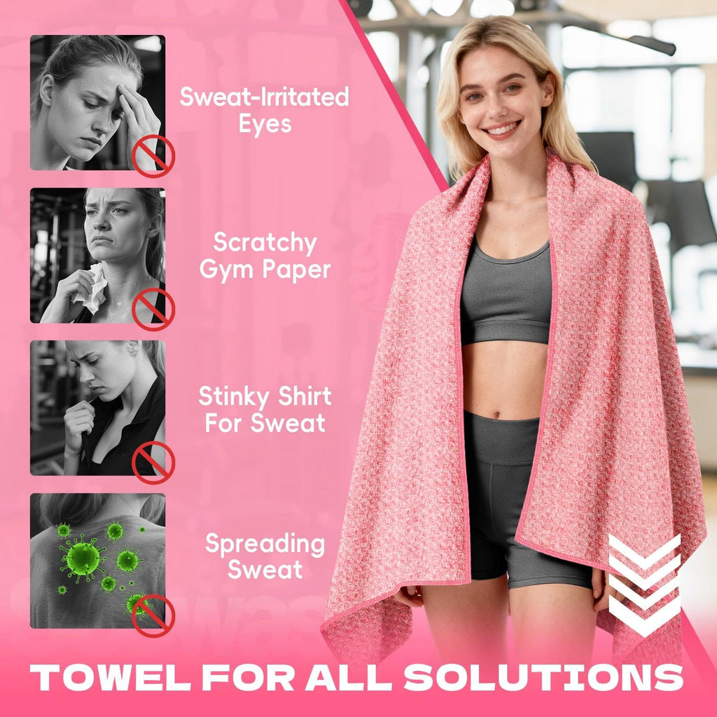Microfiber Gym Towels for Showering Working Out Quick Dry Negative ions Large Middle Small Sizes Lightweight Gym Towel for Men Women Tennis Sports Towels for Body Hot Yoga Fitness Essentials
