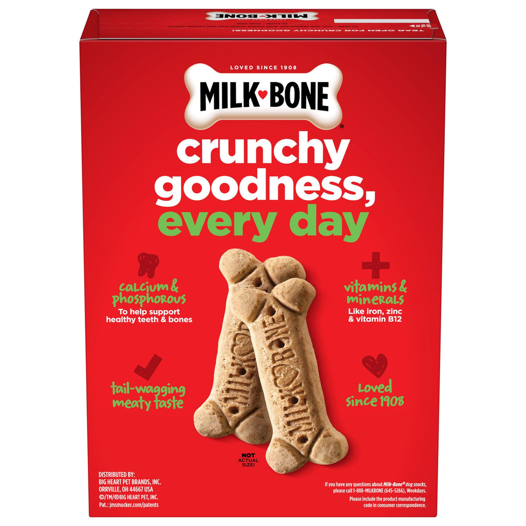 Milk-Bone Crunchy Small Dog Treats, 24 Oz. Boxes, Original Beef Flavor (Pack of 12)
