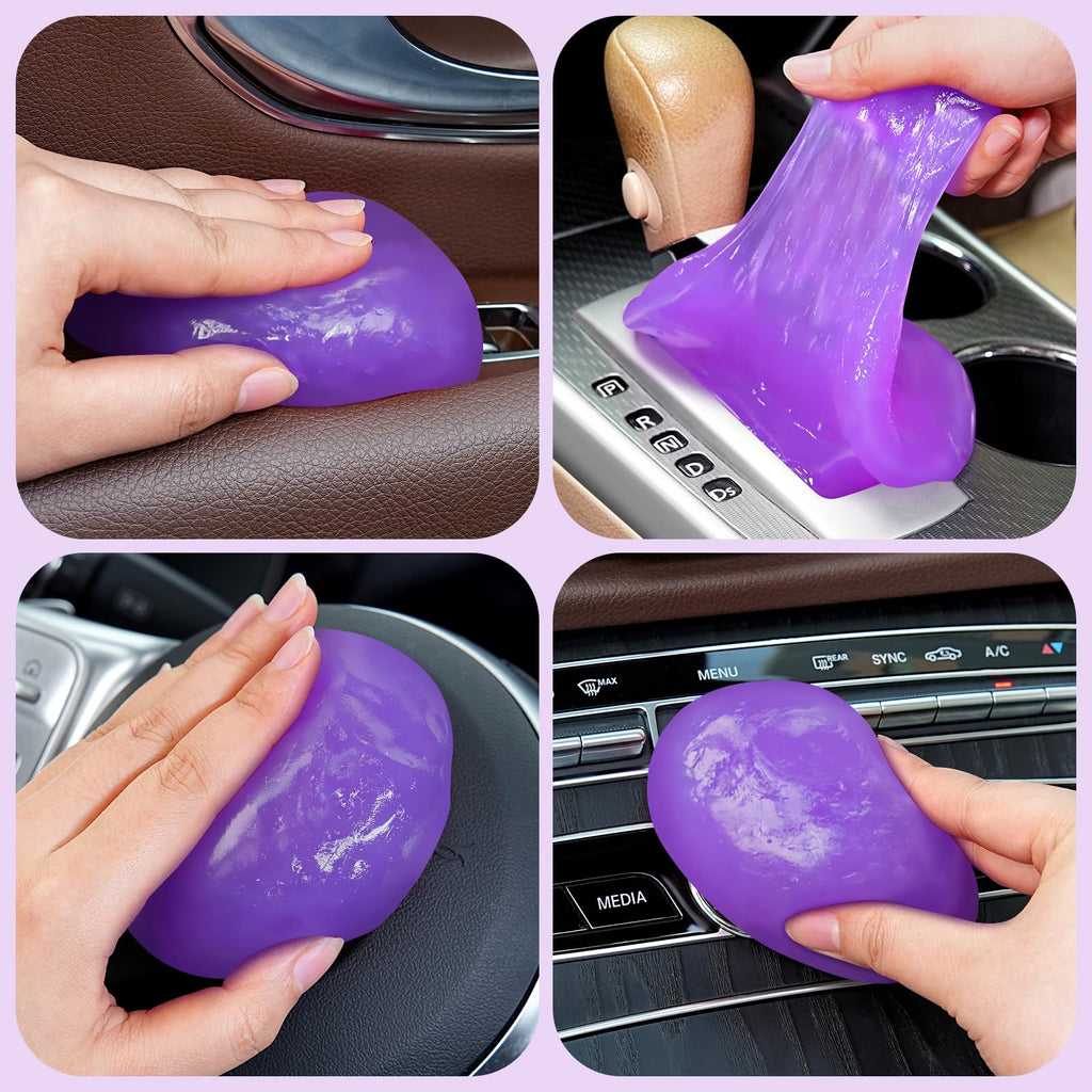 TeSabMi Car Cleaning Gel Car Cleaning Putty Car Putty Car Interior Cleaner Car Slime Car Detailing Kit Car Accessories Gifts for Men Women Stocking Stuffers Red