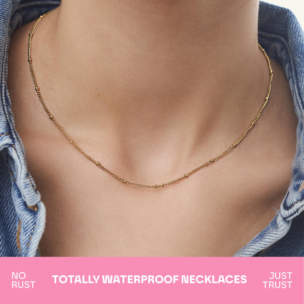 Hey Harper Gold Necklace For Women Trendy Necklace - 14K Golden PVD Coating Waterproof & Sweatproof Non Tarnish Jewelry Chain Necklaces