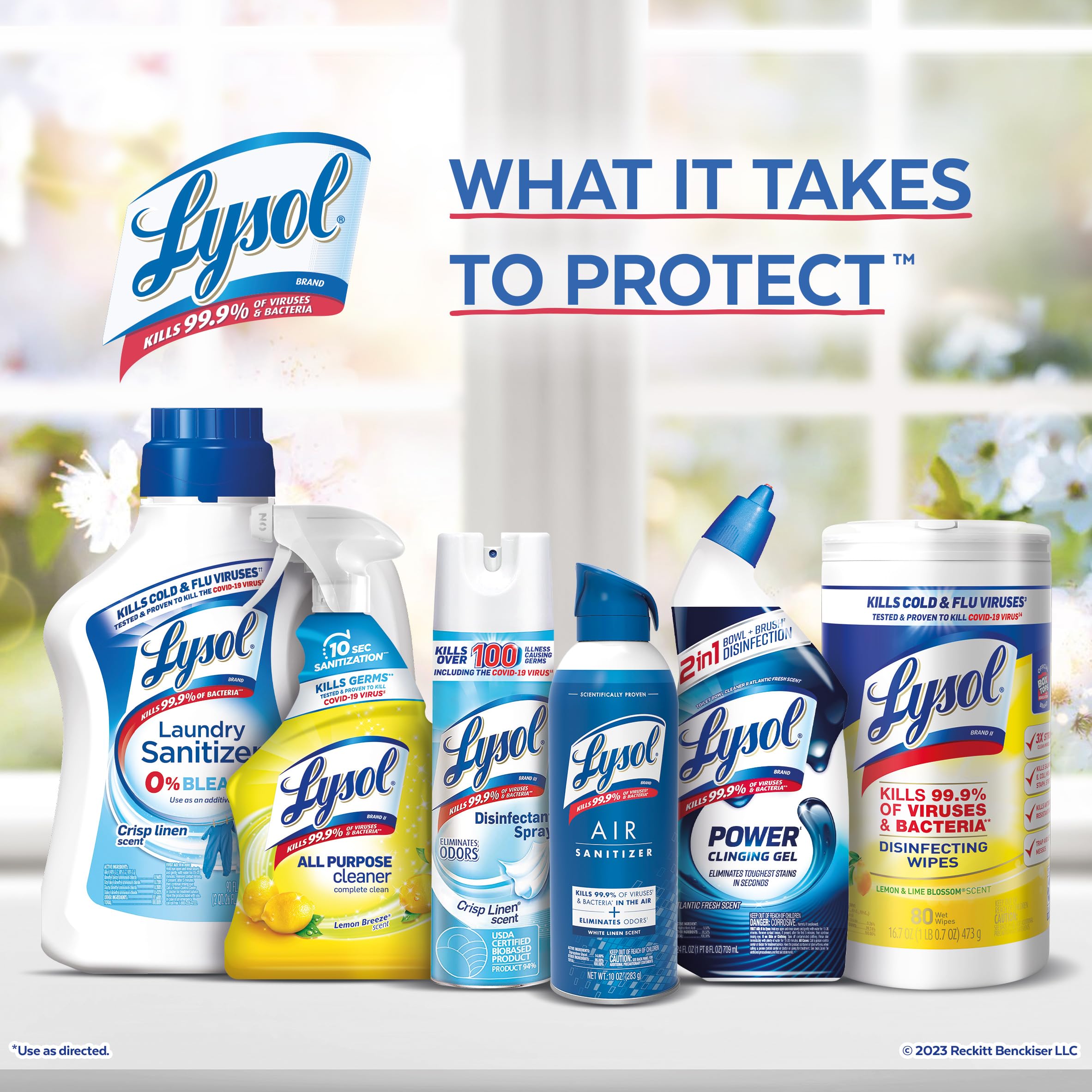 Lysol Toilet Bowl Cleaner Gel, for Cleaning and Disinfecting, Bleach Free, Ocean Fresh Scent, 24oz