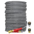 Pressure Washer Hose 25FT, 4200PSI High Tensile Wire Braid Kink Resistant Power Washer Extension Hose, 1/4'' Flexible Replacement Hose with M22-14mm Brass Swivel Thread and 3/8 Quick Connect