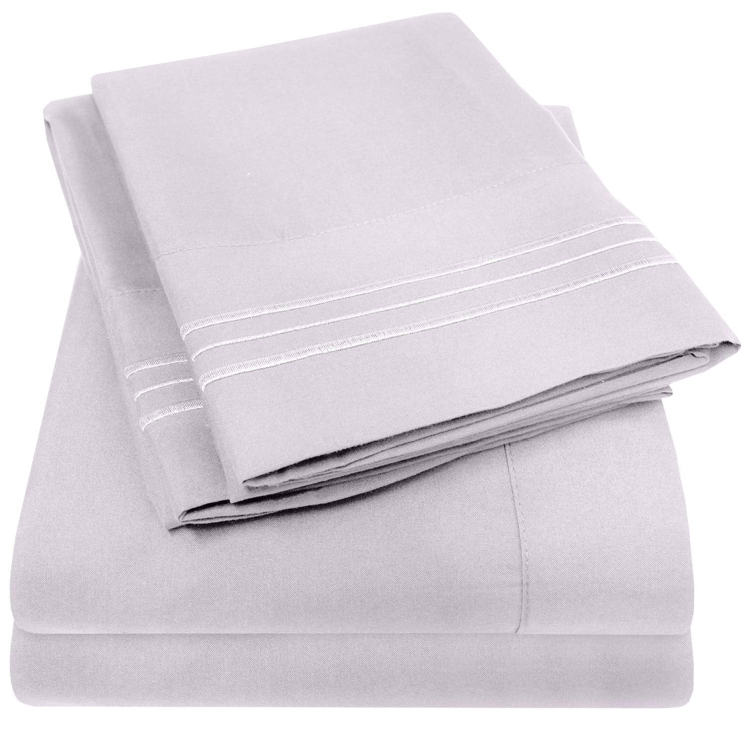 1500 Supreme Collection Extra Deep Pocket Sheets Set - Luxury Soft Bed Sheets, Wrinkle Free, Bedding, Over 40 Colors, 21 inch Extra Deep Pocket, Twin, Black