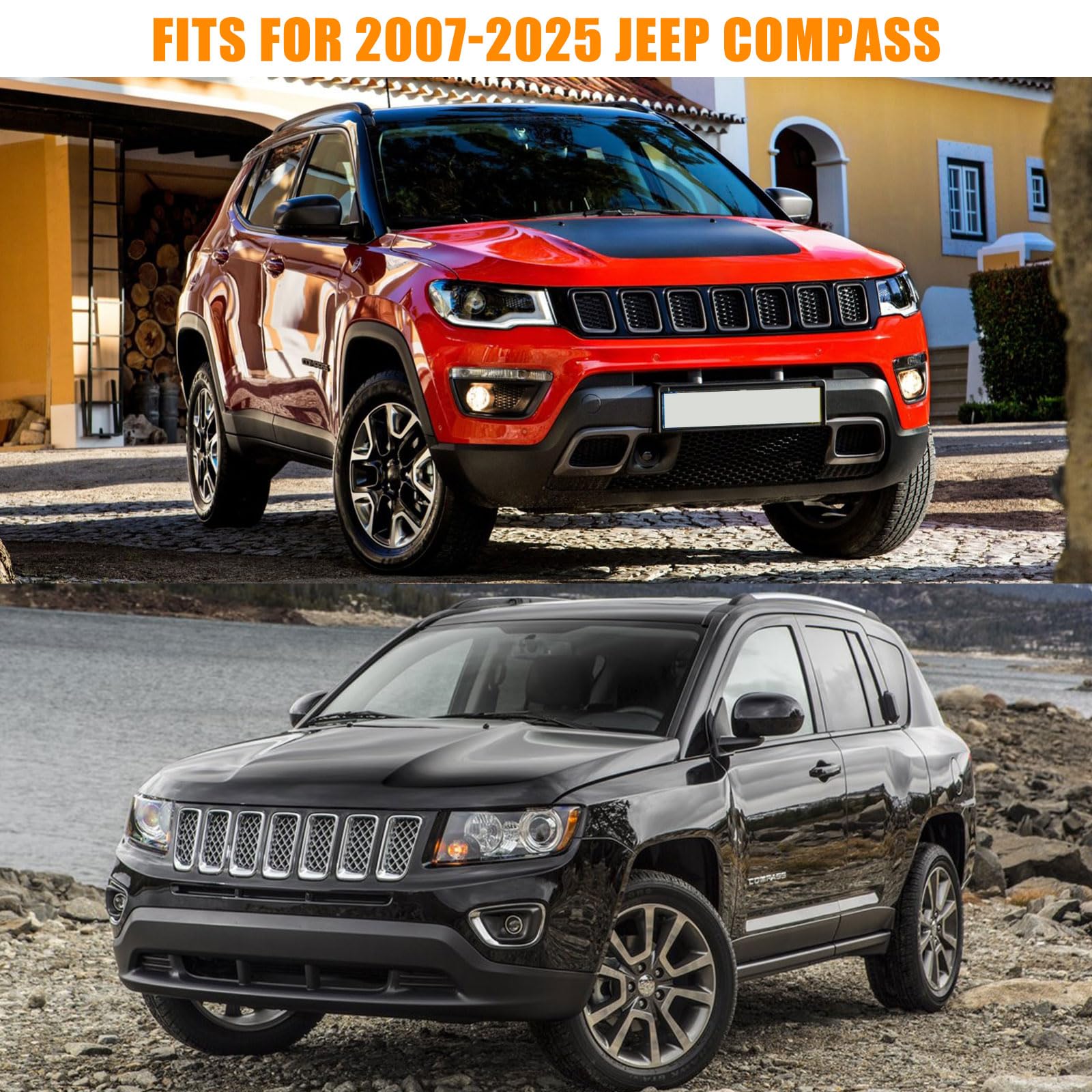 Waterproof Car Cover Replace for 1993-2010 Jeep Grand Cherokee, 6 Layers All Weather Car Cover with Zipper Door & Windproof Bands for Snow Rain Dust Protection