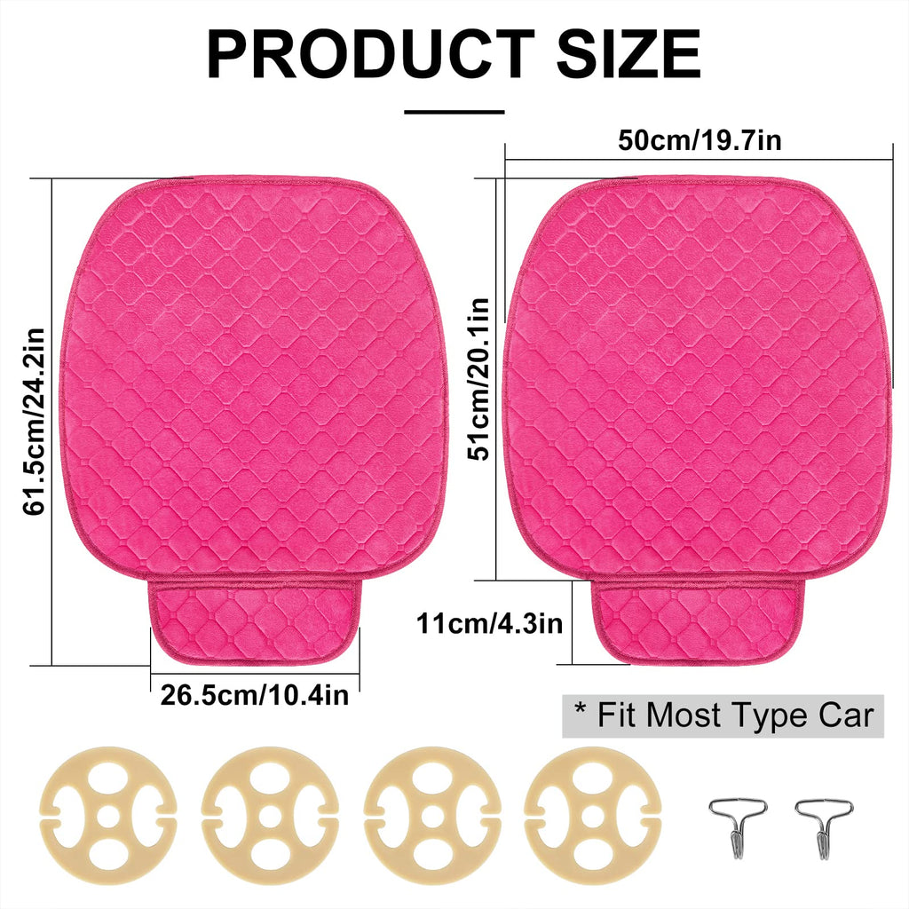 surpassme Comfortable Car Seat Covers Universal Front Seat Covers for Car Accessories, Padded Car Interior Covers for Automotive, SUV, Truck, and Van(Black)