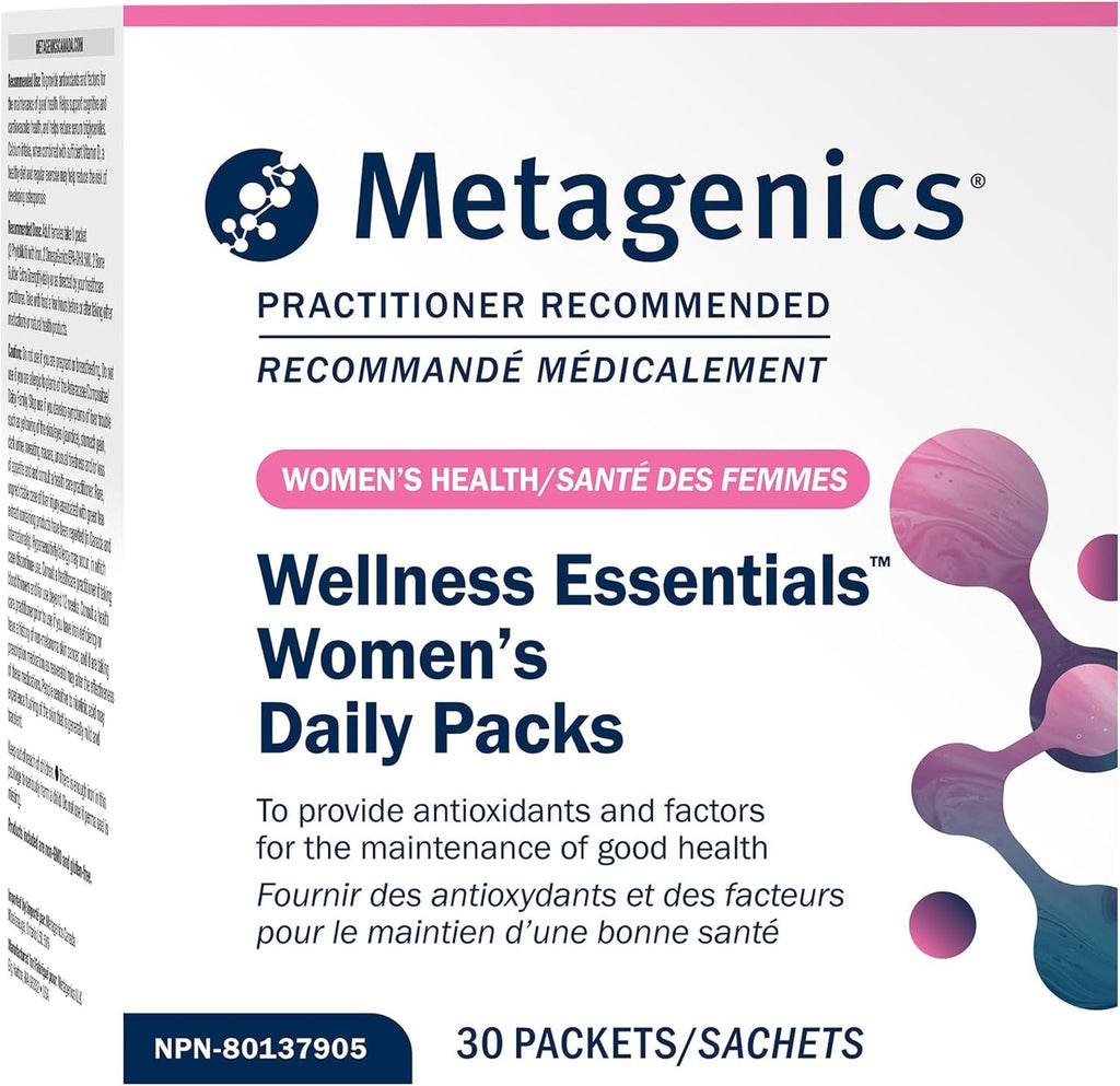 Metagenics Wellness Essentials Women’s - Daily Packets* - Multivitamin, Omega‑3s & Antioxidants for Bone, Immune & Energy Support* - Non‑GMO, Gluten‑Free - 30 Packets