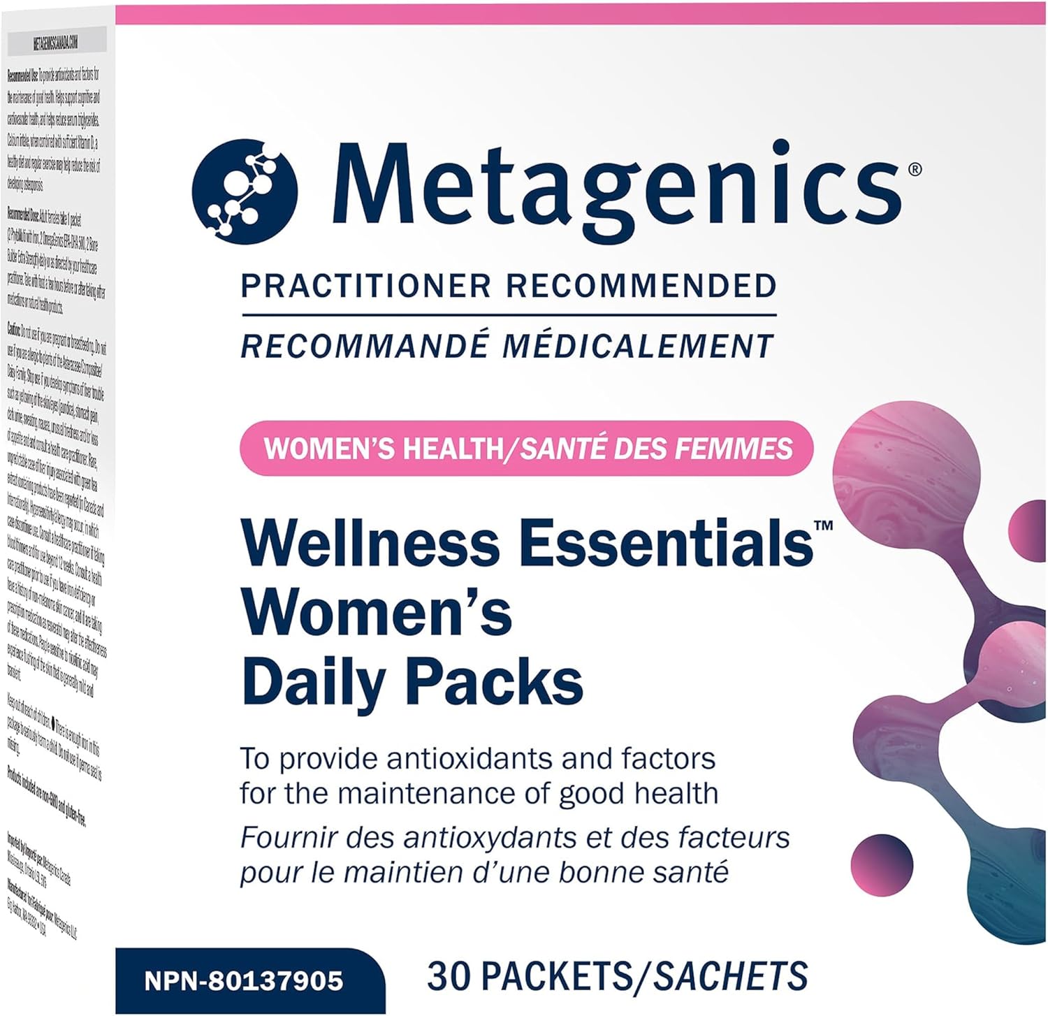 Metagenics Wellness Essentials Women’s - Daily Packets* - Multivitamin, Omega‑3s & Antioxidants for Bone, Immune & Energy Support* - Non‑GMO, Gluten‑Free - 30 Packets