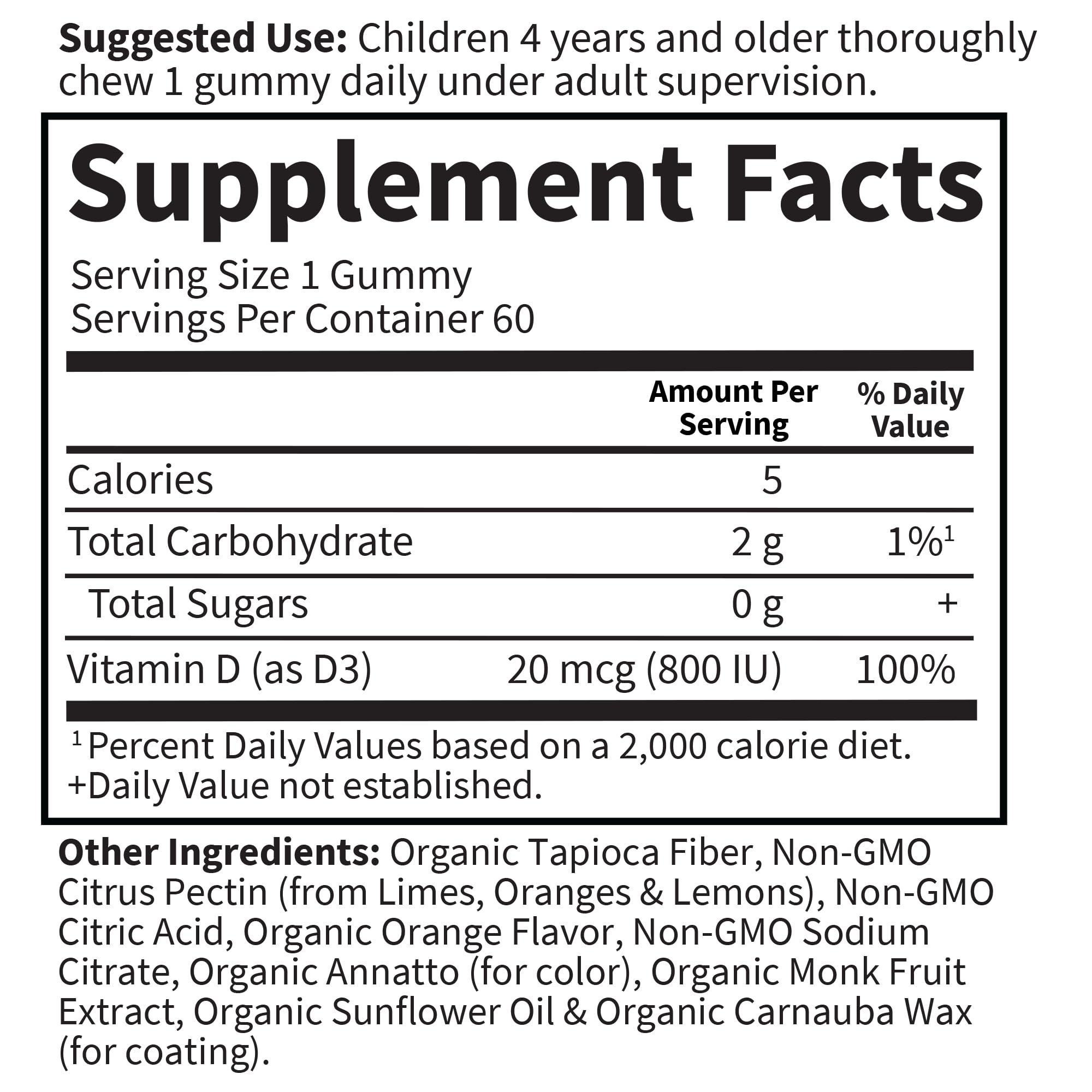 Garden of Life Kids, Vitamin D3, Orange, 20 mcg (800 IU), 60 Vegetarian Gummies