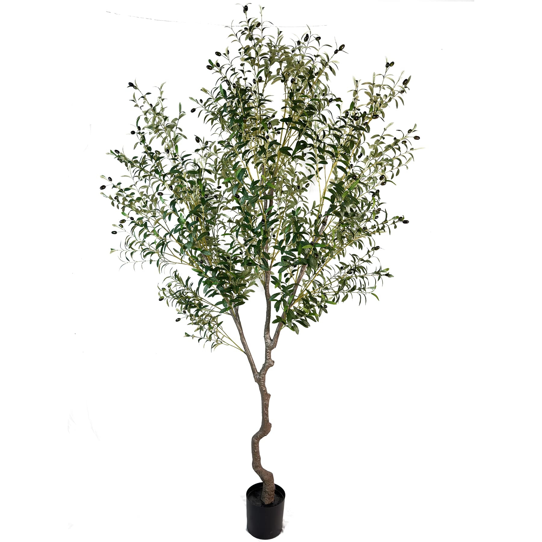 Artificial Olive Tree 7ft(82in,2200+Uv Protection Leaf) Tall,Faux Olive Tree Indoor Artificial Tree for Modern Home Office Living Room Floor Decor Indoor
