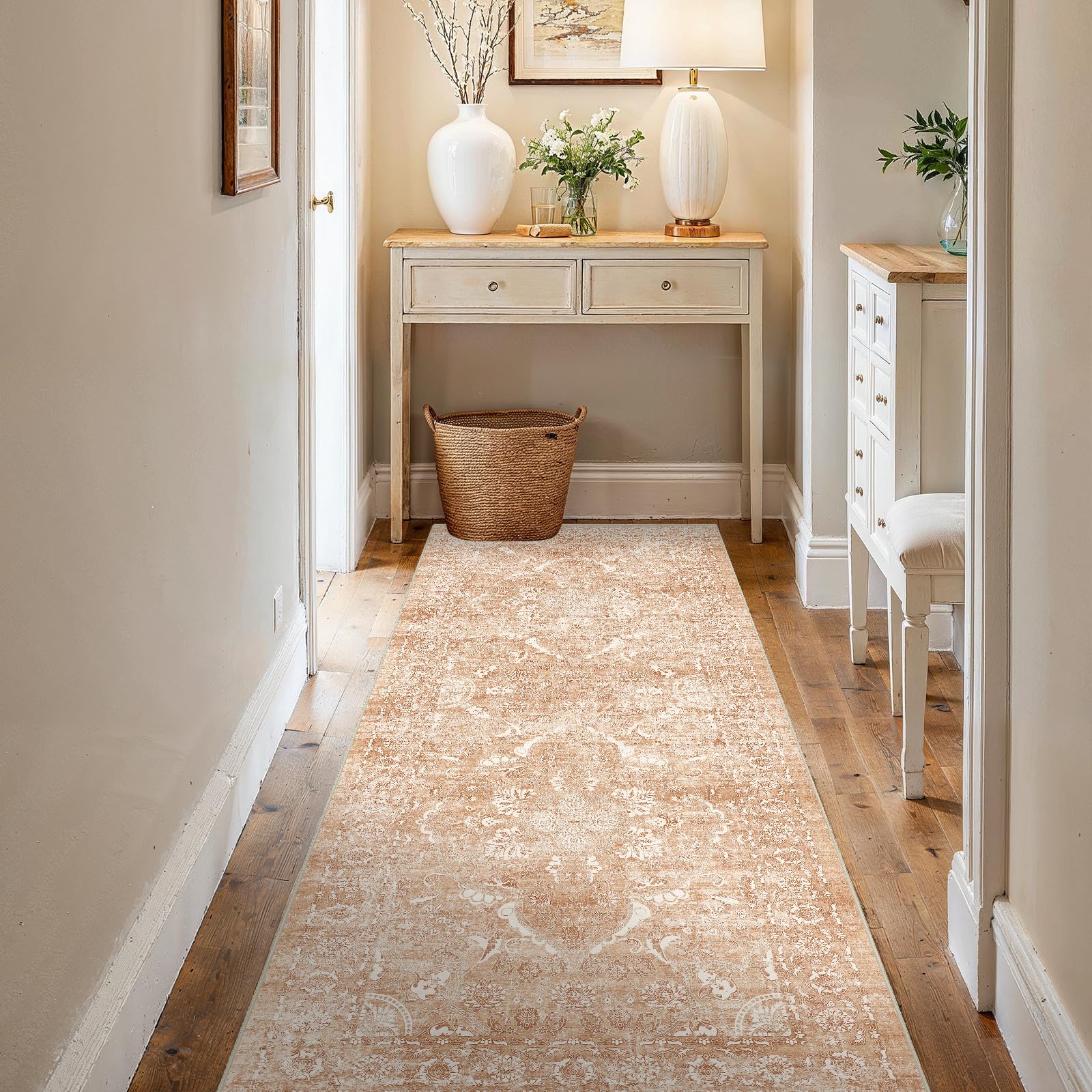2x5 Washable Kitchen Runner Rug - Soft Low Pile Floral Animal Cat Print Rugs with Non-Slip Backing Waterproof Stain-Resistant Indoor Carpet for Hallway Entryway Bathroom Bedroom (Black)