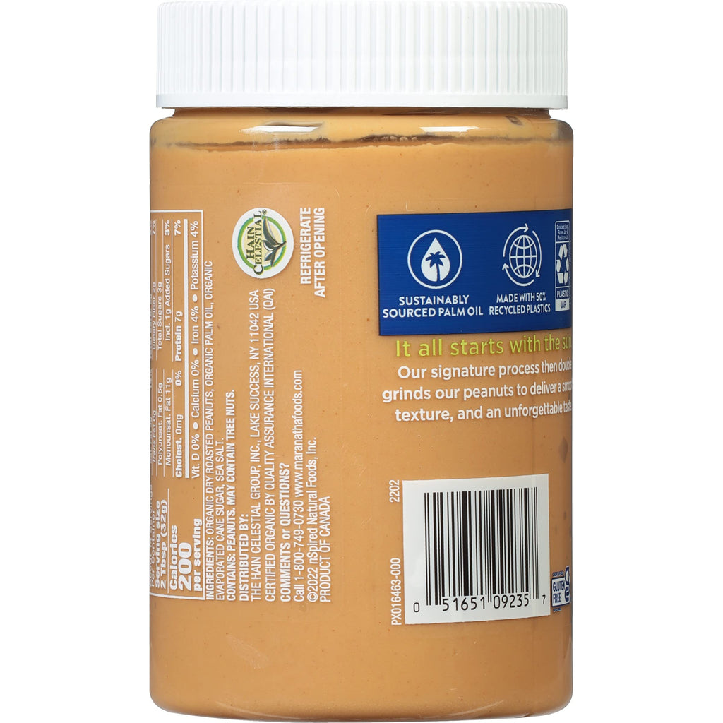 MaraNatha Organic Creamy Peanut Butter Spread, No Stir, 16 Ounce Jar
