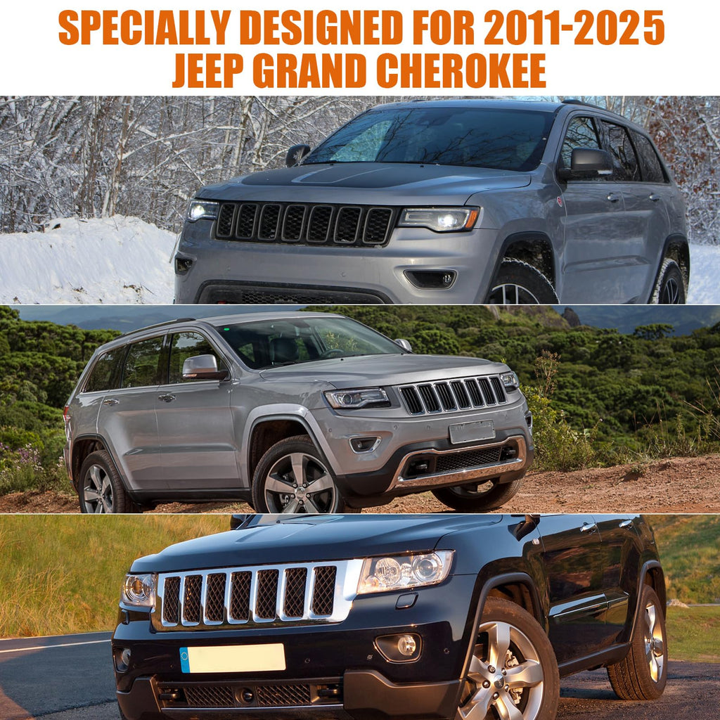 Waterproof Car Cover Replace for 1993-2010 Jeep Grand Cherokee, 6 Layers All Weather Car Cover with Zipper Door & Windproof Bands for Snow Rain Dust Protection