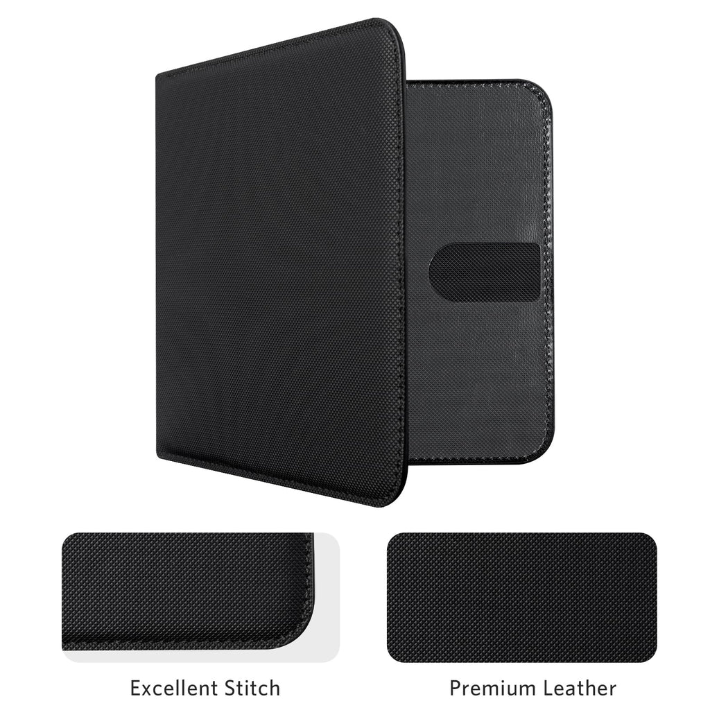 CoBak Car Registration and Insurance Holder - Men and Women Small Lightweight Vehicle Glove Box Car Organizer, Auto Truck Comparment Accessories Case for Essential Document, Driver License (Black)