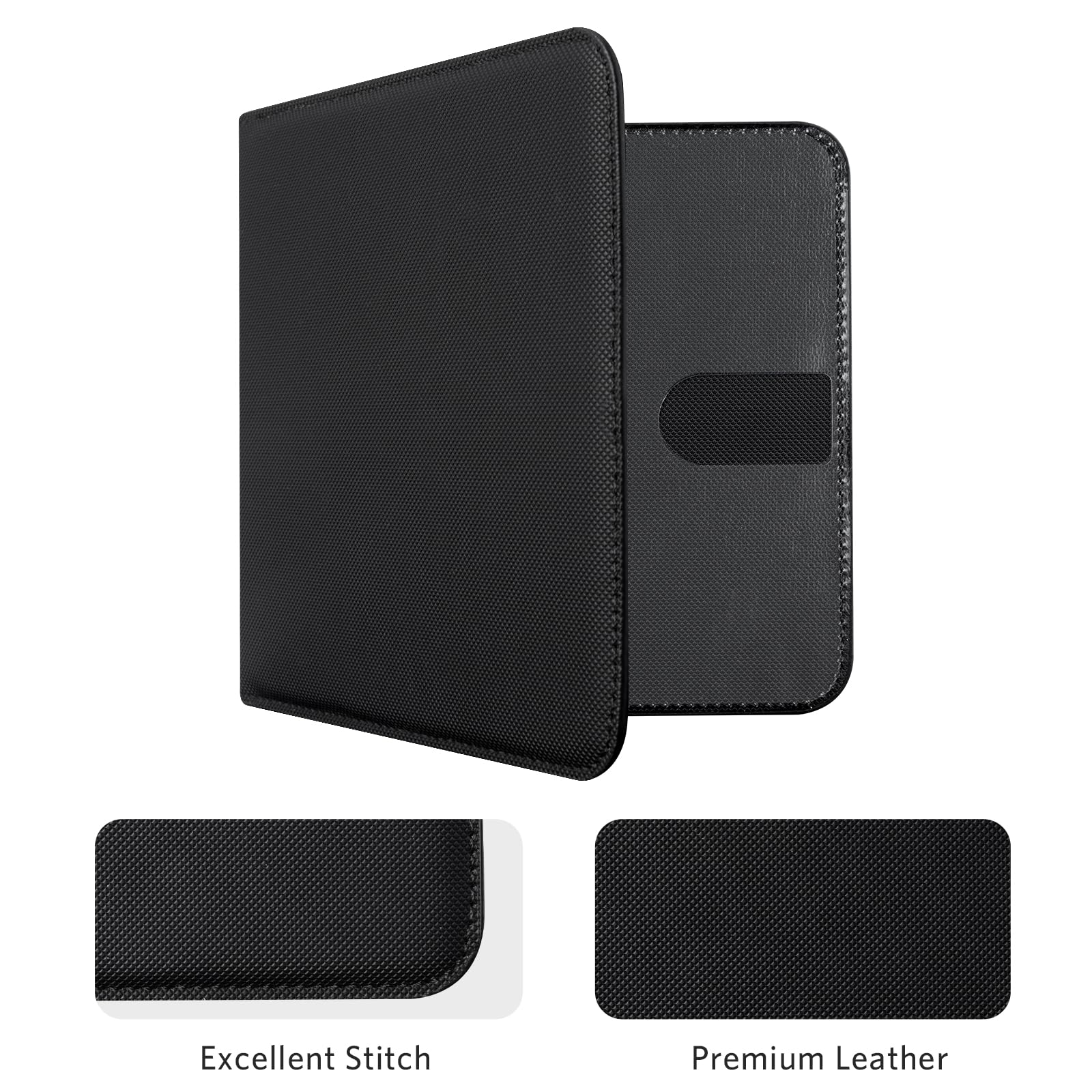 CoBak Car Registration and Insurance Holder - Men and Women Small Lightweight Vehicle Glove Box Car Organizer, Auto Truck Comparment Accessories Case for Essential Document, Driver License (Black)