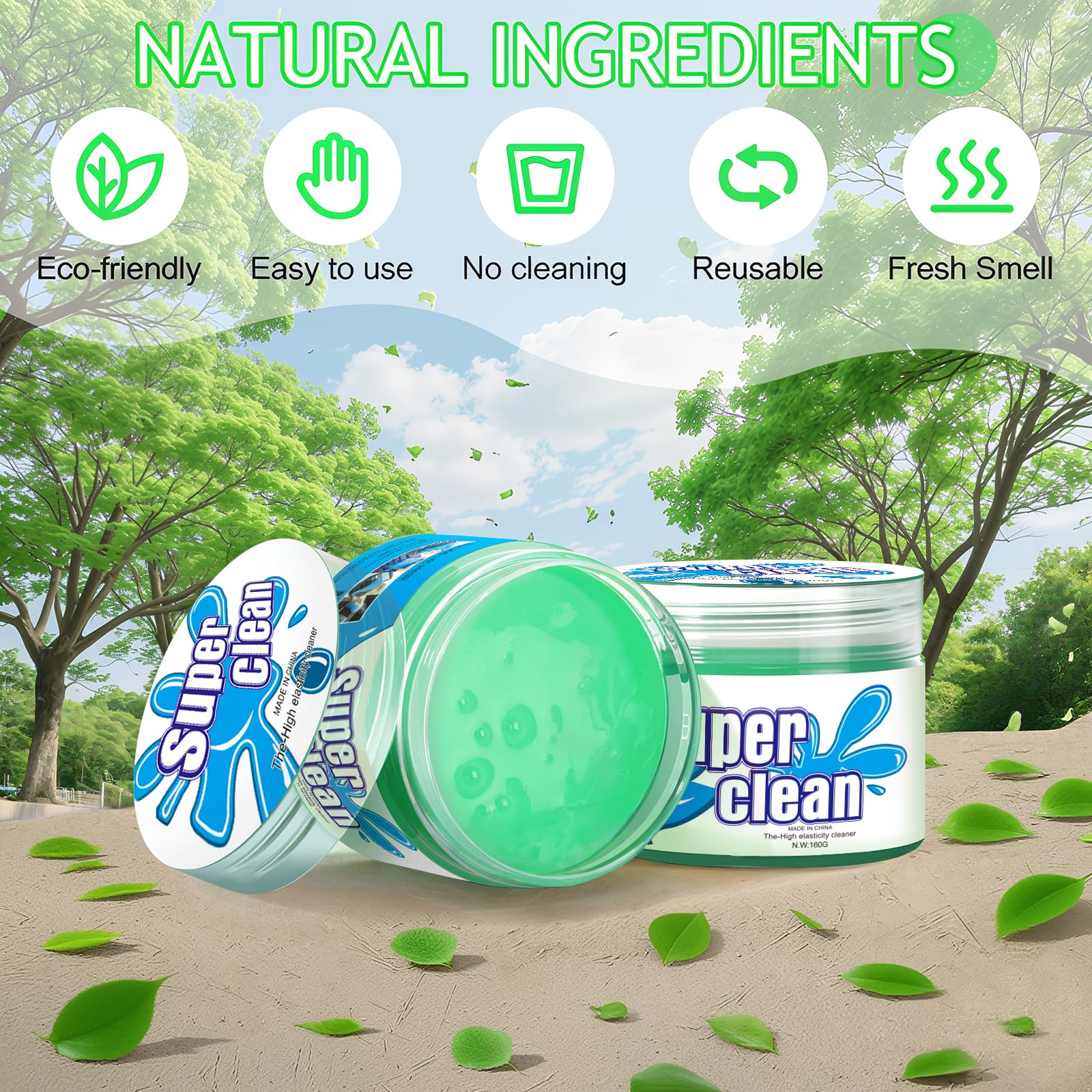 TeSabMi Car Cleaning Gel Car Cleaning Putty Car Putty Car Interior Cleaner Car Slime Car Detailing Kit Car Accessories Gifts for Men Women Stocking Stuffers Red