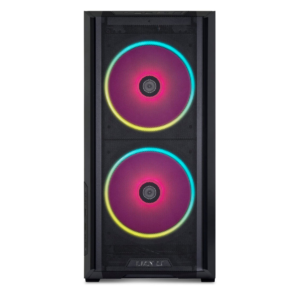 LIAN LI LANCOOL 207 Compact ATX RGB Gaming Computer Case, Airflow Optimized Mesh Panels Tower Chassis w/ 2x140mm ARGB,2x120mm PWM Fans Pre-Installed, USB Type-C Port, Tempered Glass Side Panel (Black)
