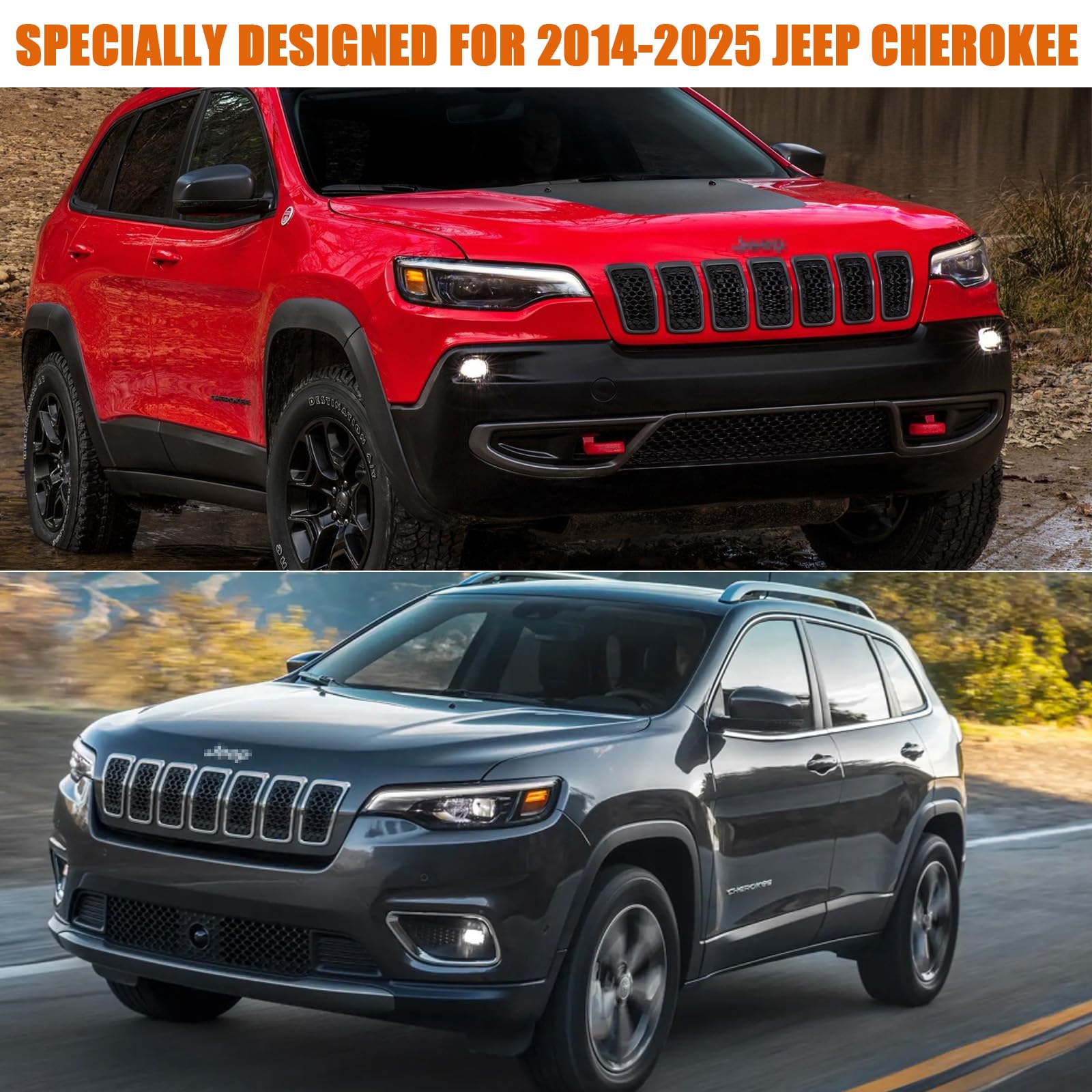 Waterproof Car Cover Replace for 1993-2010 Jeep Grand Cherokee, 6 Layers All Weather Car Cover with Zipper Door & Windproof Bands for Snow Rain Dust Protection