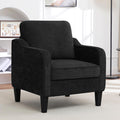 Accent Chair for Living Room, Mid Century Modern Reading Chair for Bedroom, Upholstered Armchair with Side Pockets, Comfy Single Sofa Side Chair for Office, Apartment, Small Room, Beige