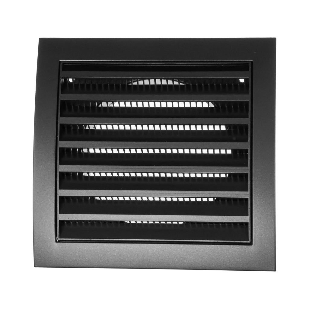 Repa Market 4 Inch Anthracite Dryer Vent Hood/Duct Cover for Walls or Ceiling/ABS Plastic Louvered Air Grille with Built-In Mesh Screen/Exhaust and Dryer Vent Covers for Indoor & Outdoor Use
