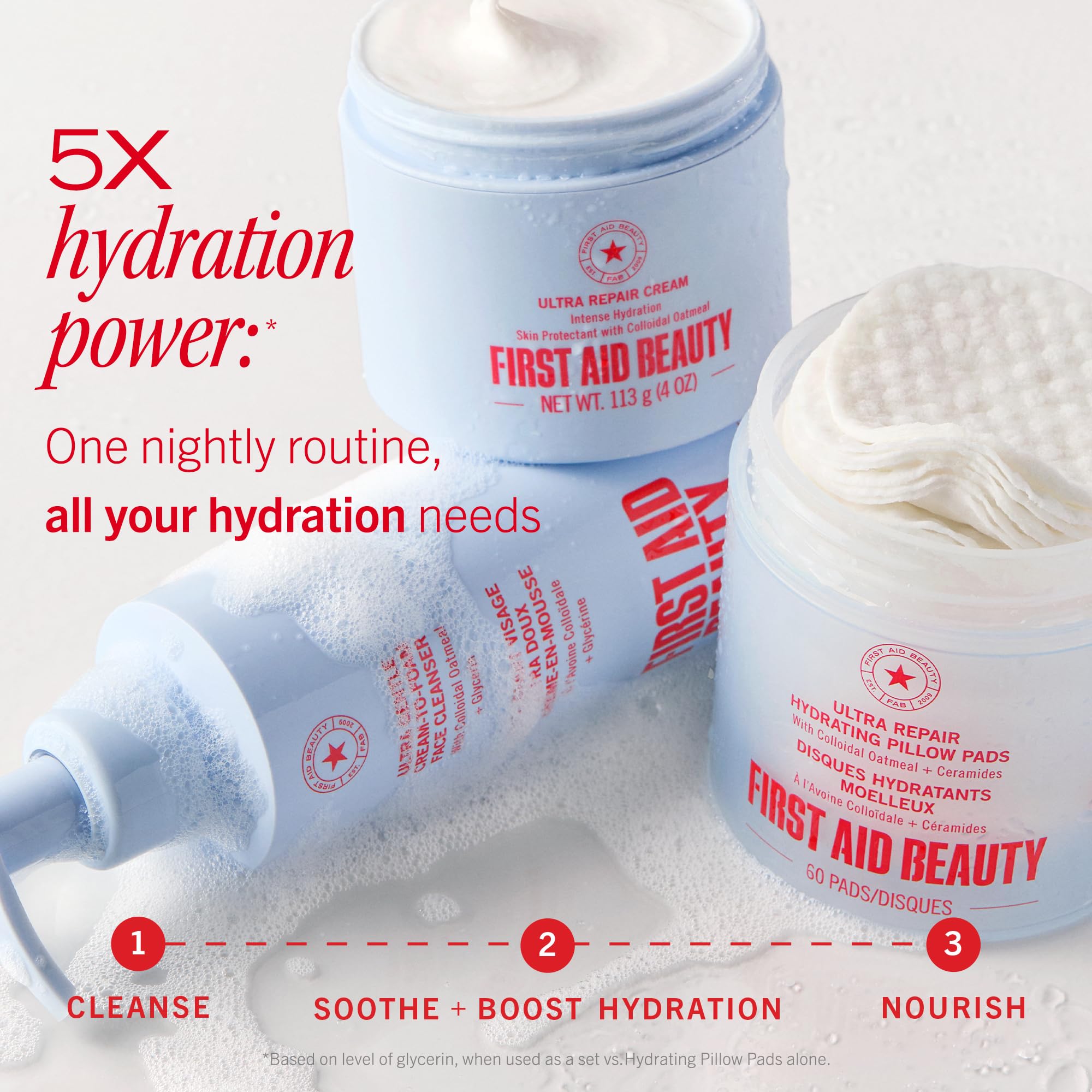First Aid Beauty Ultra Repair Cream, Intense Hydration Face & Body Moisturizer with Colloidal Oatmeal, Helps Relieve Eczema, Dry Skin Barrier Repair, Fragrance Free
