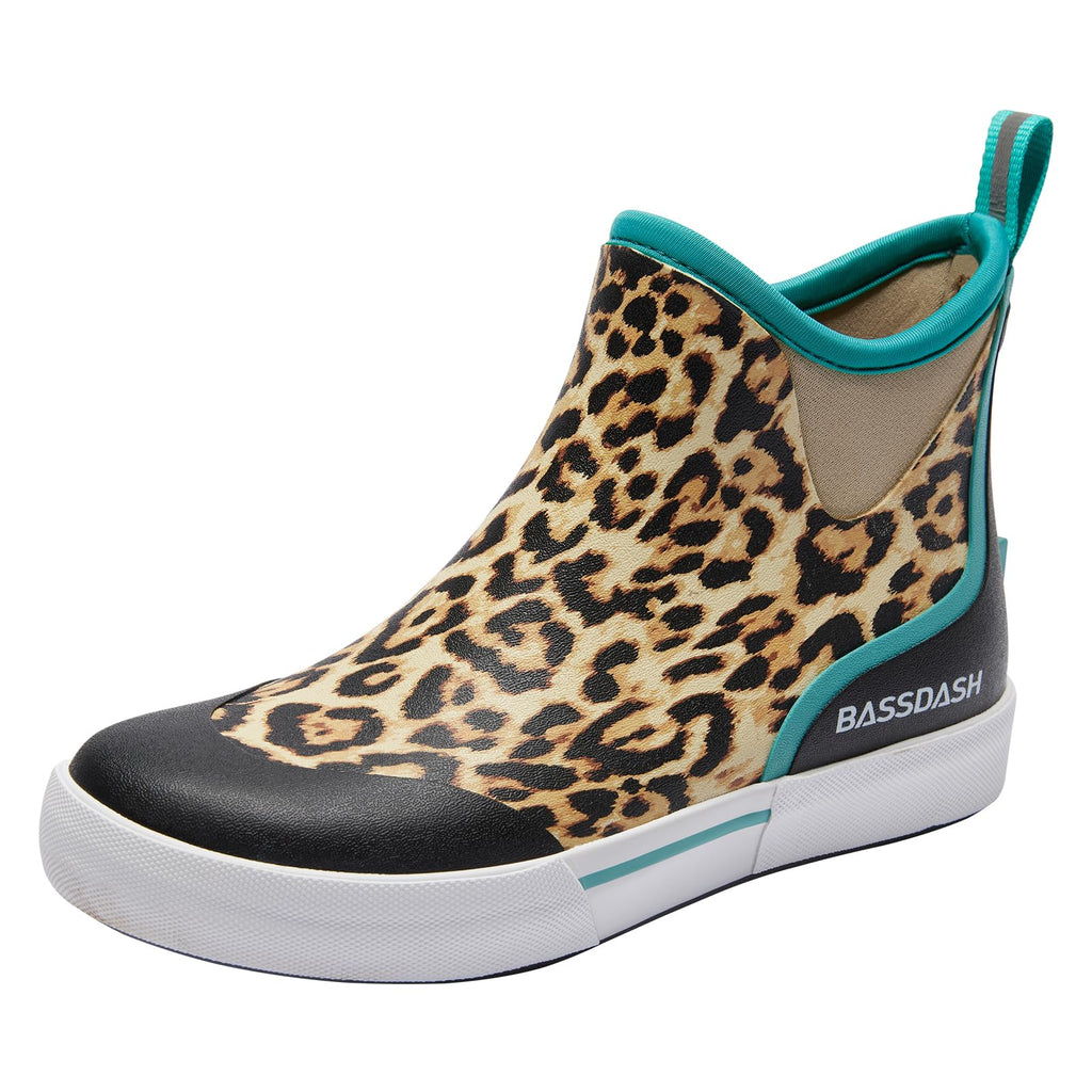 BASSDASH Womens 4.5” Waterproof Deck Ankle Rain Boots Anti-Slip Neoprene Rubber Garden Fishing Boots