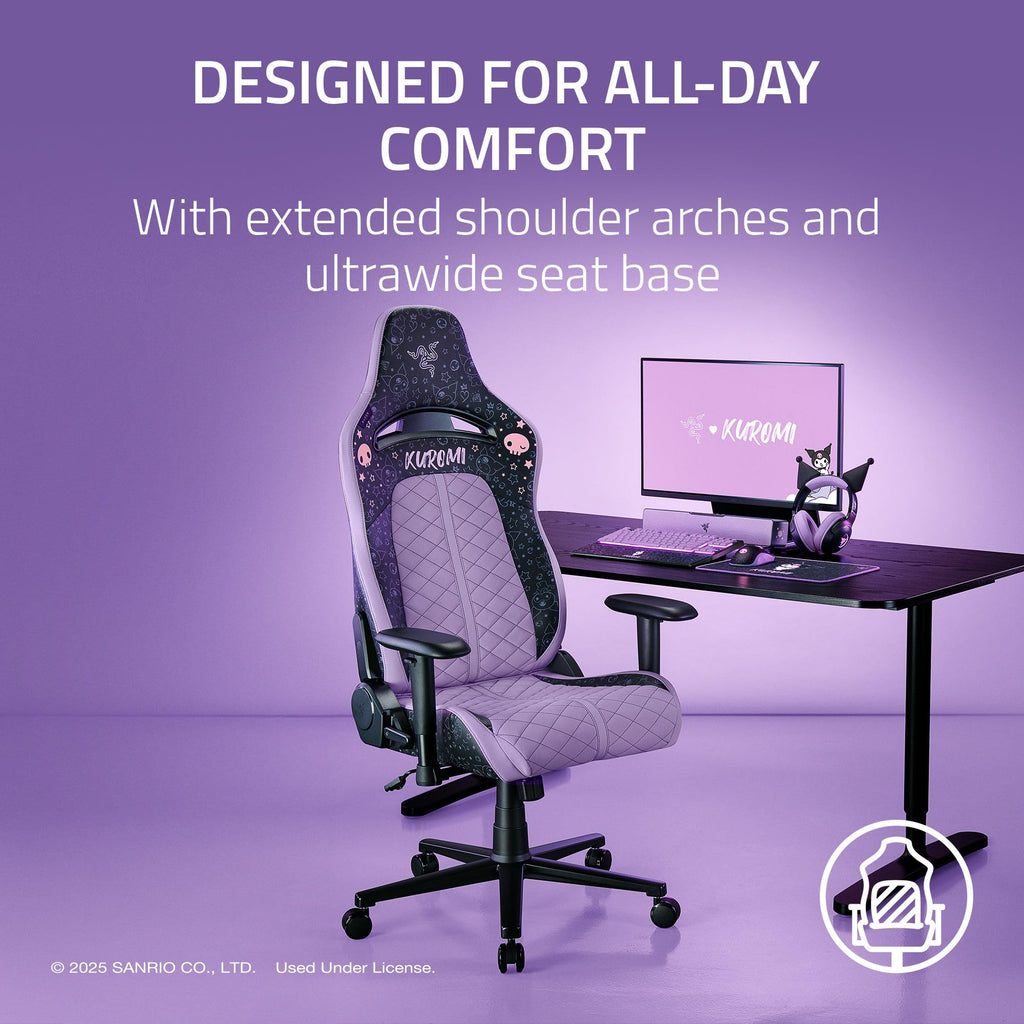 Razer Enki X Essential Gaming Chair: All-Day Comfort - Built-in Lumbar Arch - Optimized Cushion Density - Dual-Textured, Eco-Friendly Synthetic Leather - Adjustable 152-degree Recline - Black