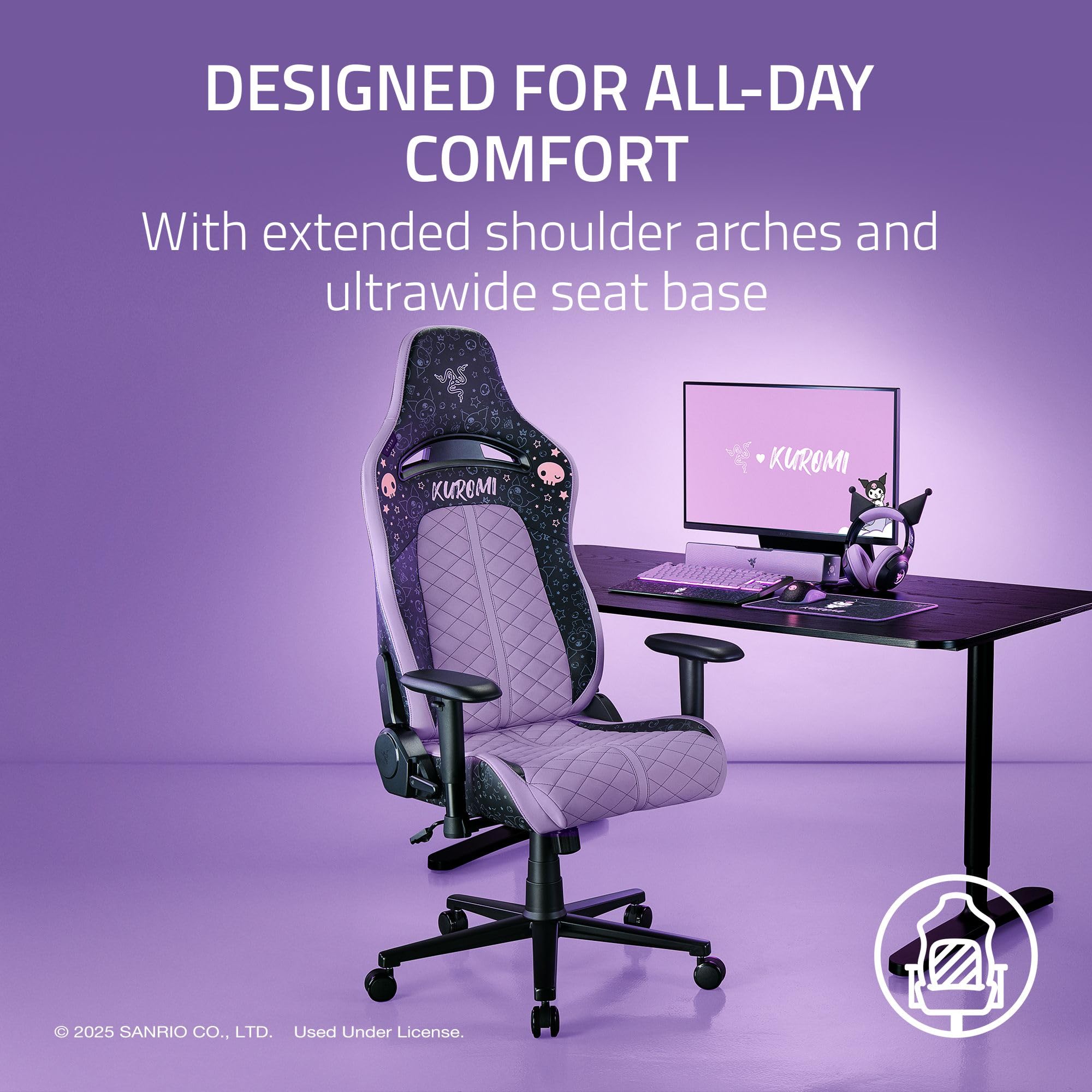 Razer Enki X Essential Gaming Chair: All-Day Comfort - Built-in Lumbar Arch - Optimized Cushion Density - Dual-Textured, Eco-Friendly Synthetic Leather - Adjustable 152-degree Recline - Black