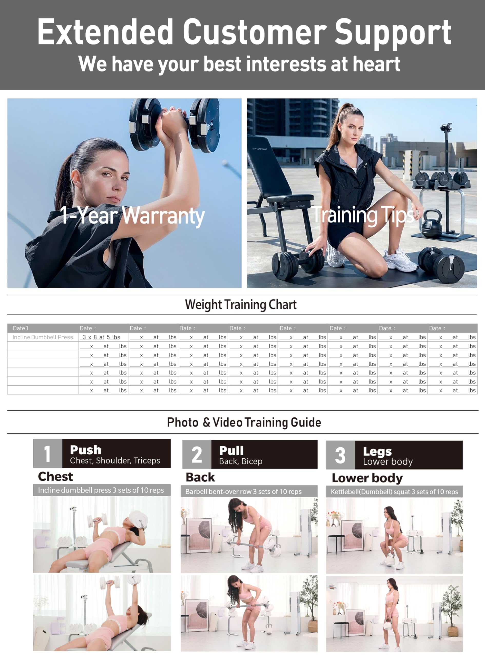 BYZOOM FITNESS Pure Series Adjustable Dumbbell - 12.5/25/27.5/50/55/75lb - ONE UNIT OR PAIR(check QTY before purchase) - 5-in-1/ 10-in-1 / 15-in-1 / 21-in-1 Flexible Hand Weights for Home Apartment Garage Gym, Strength Training & Fitness Workouts, White O