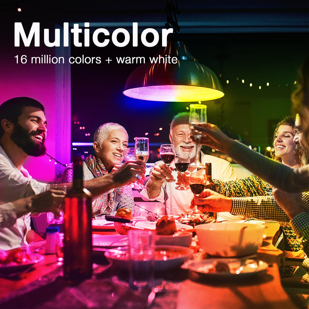 DAYBETTER Tuya Smart Light Bulbs, RGBCW Wi-Fi Color Changing Led Bulbs Compatible with Alexa & Google Home Assistant, A19 E26 9W 800LM Multicolor Led Light Bulb, No Hub Required, Light Bulbs 4 Pack