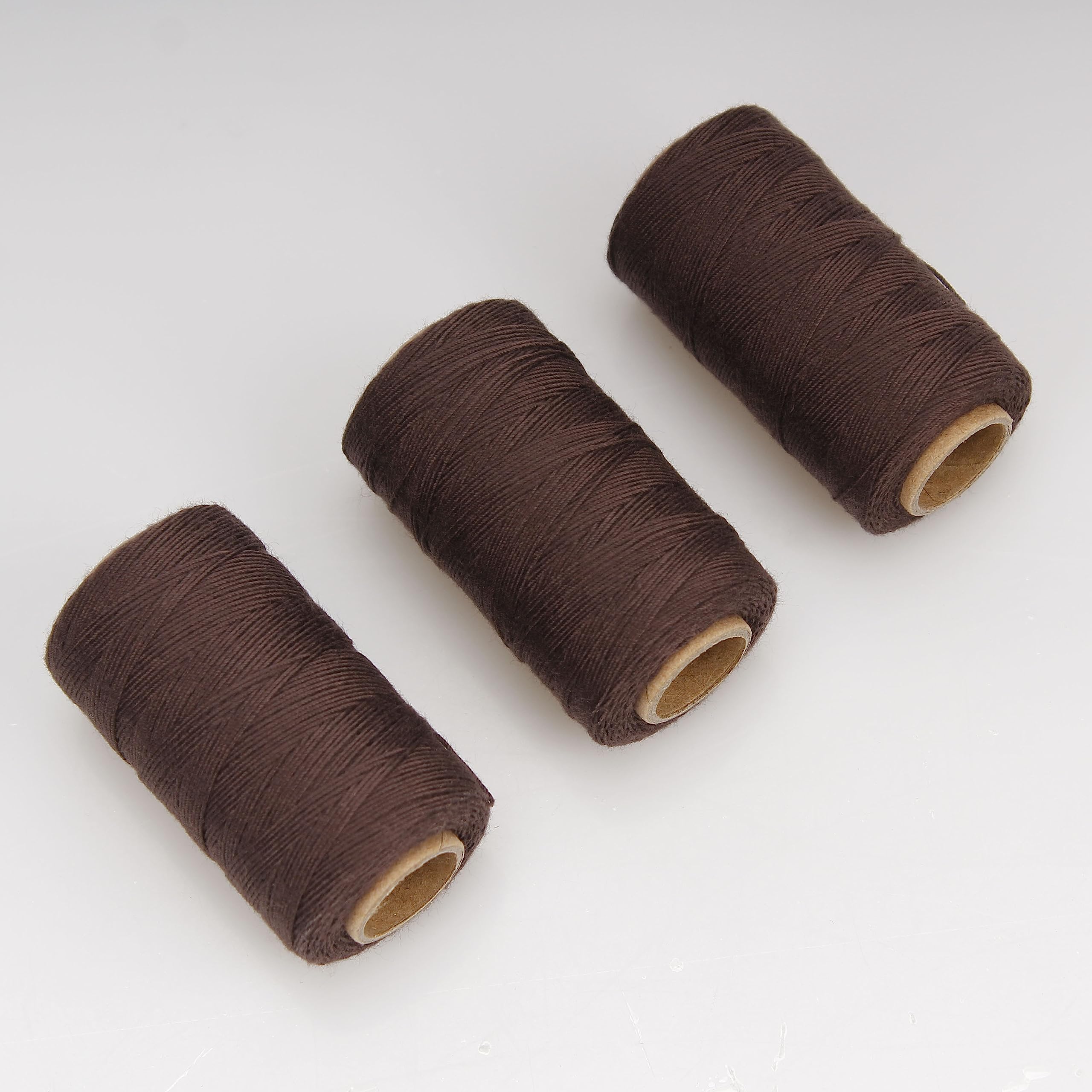 Lusecarl Polyester Thread 110 Yards Each Spool for Hair Extensions 3 Rolls Hair Weave Sewing Threads for Hand Sewing, Hair Extensions, Making Wigs DIY (3 Thread, Black)