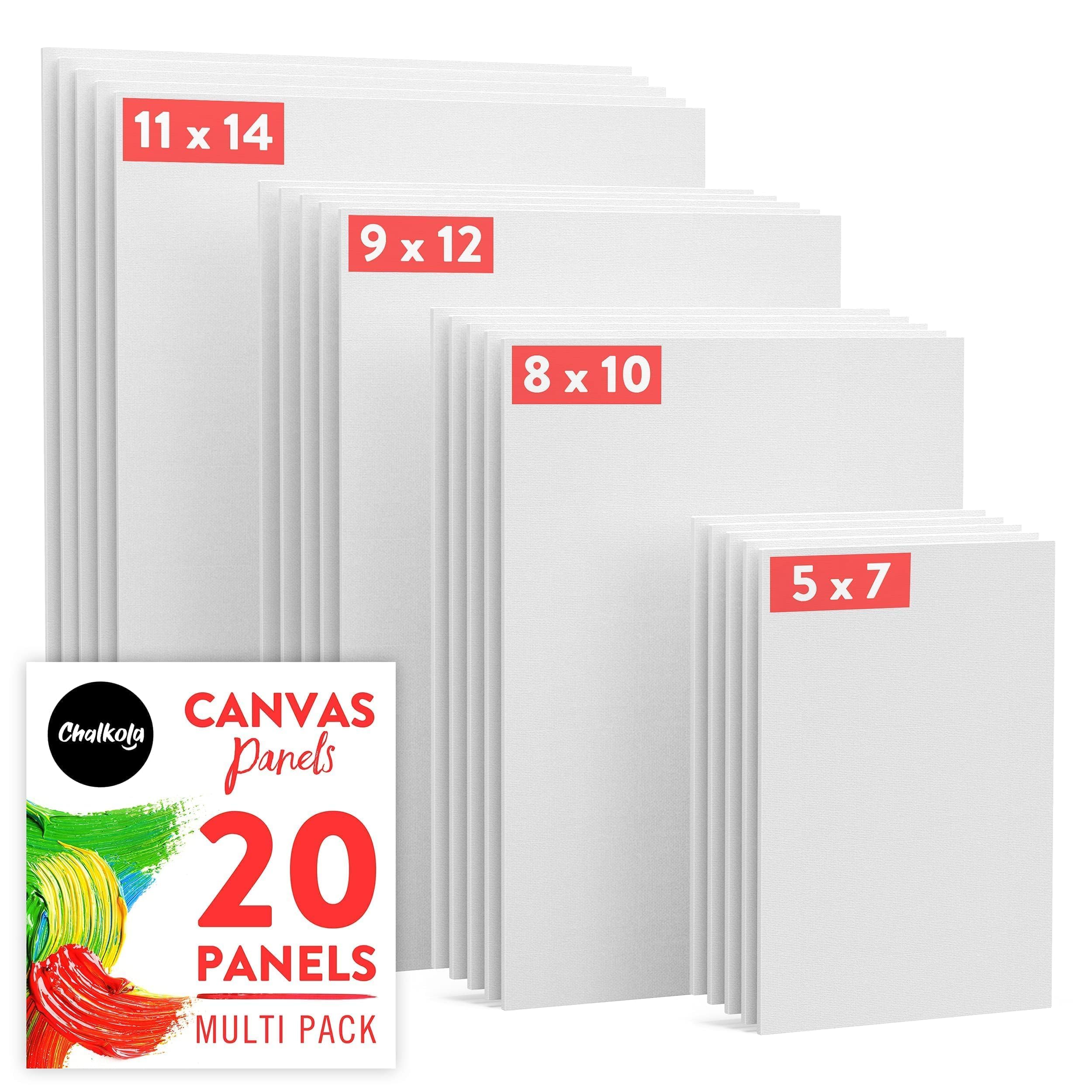 Chalkola Paint Canvas Panels 5x7 inch (15 Pack) for Acrylic Painting & Oil Art, Primed 100% Cotton Boards, Acid-Free for Professional Artists, Hobby Painters, Kids & Beginners