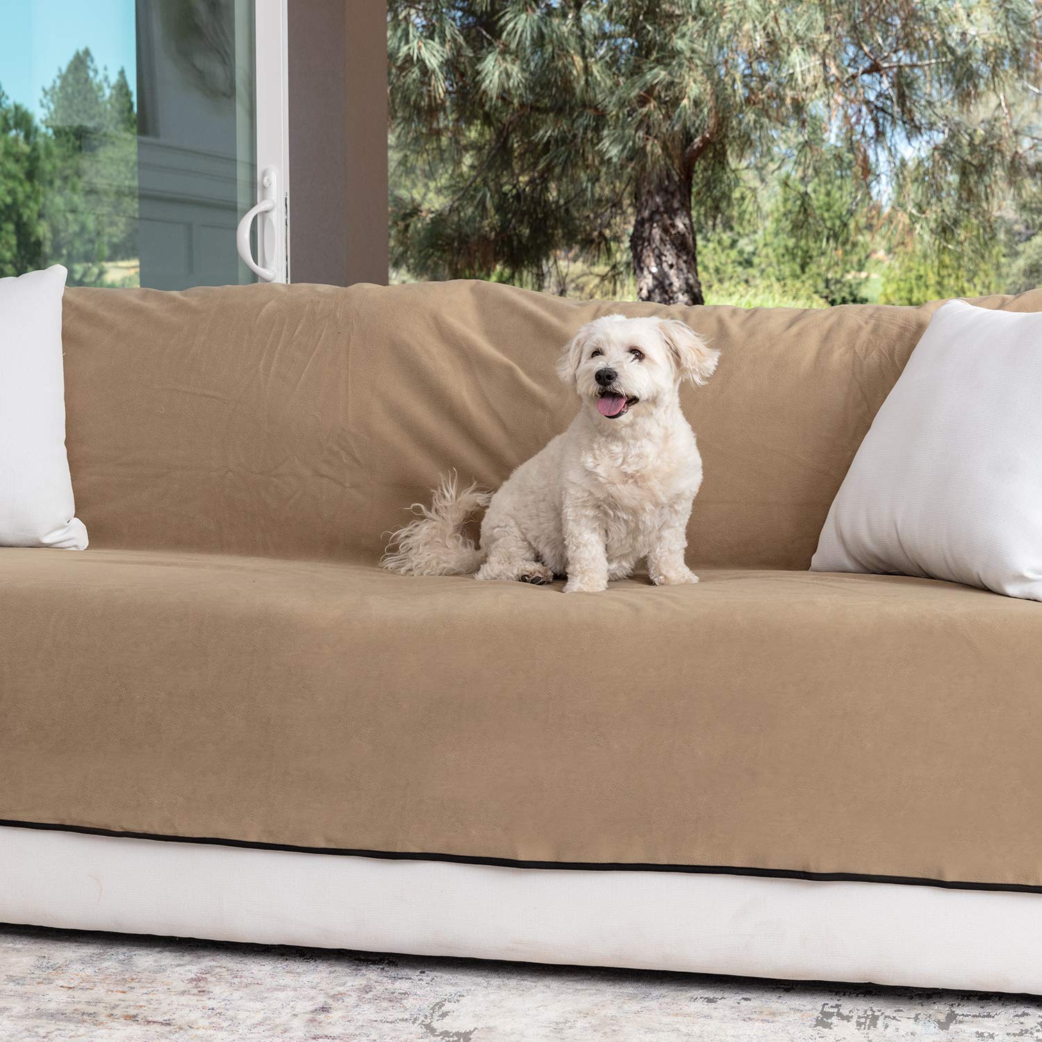 Waterproof Blanket for Bed & Couch Protection, Reddish/Green, 80"x90" | High-Density Heavy-Duty Material – Ultra-Soft & Durable Soft Fleece, Leakproof, Reversible, Silent No-Crinkle Design