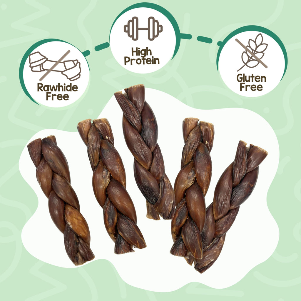 Nature Gnaws Beef Gullet Chews for Small Dogs 4-5" (20 Count) - Natural Beef Jerky Stick Dog Chew Treats - Rawhide Free